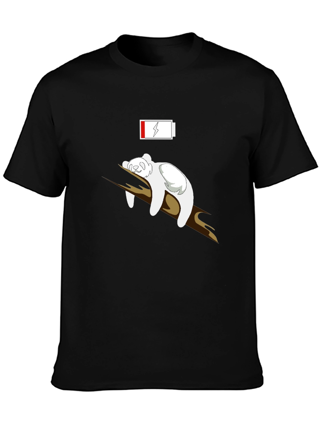 Low Battery Koala T-Shirt - Black