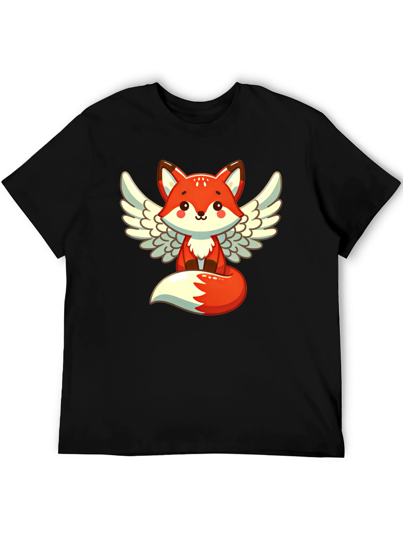 Cute Fox Angel Wings Graphic T-Shirt