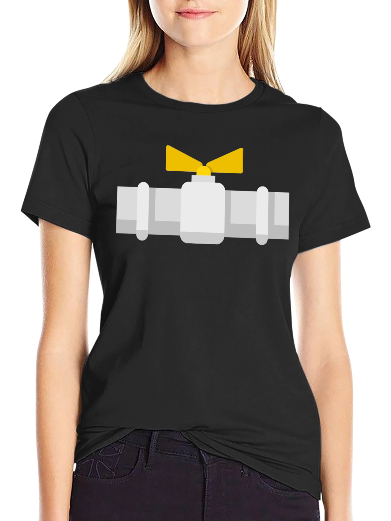 Plumbing Valve Graphic Tee - Unique Design