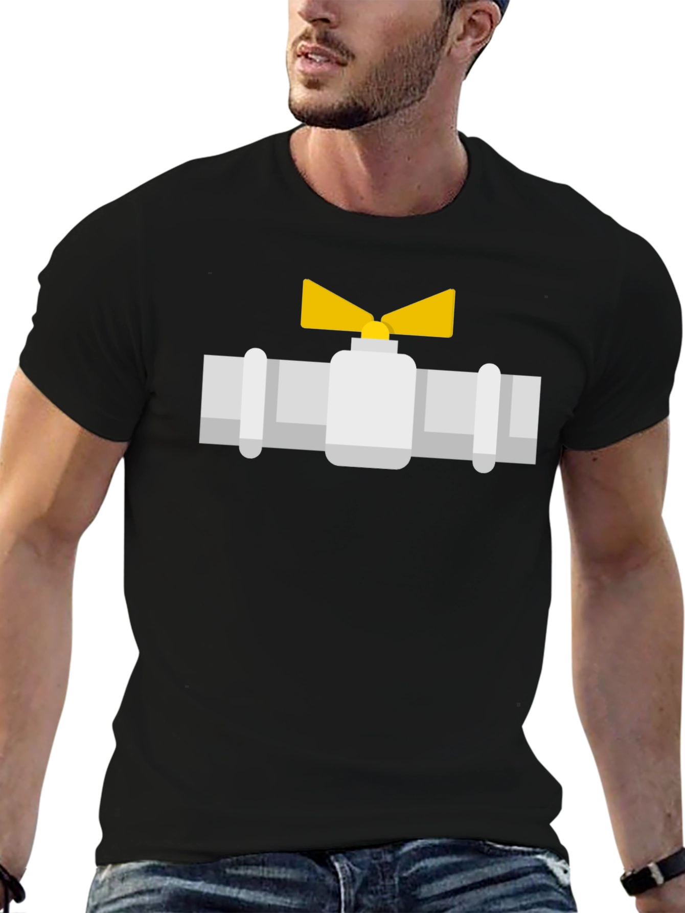 Plumbing Valve Graphic Tee - Unique Design