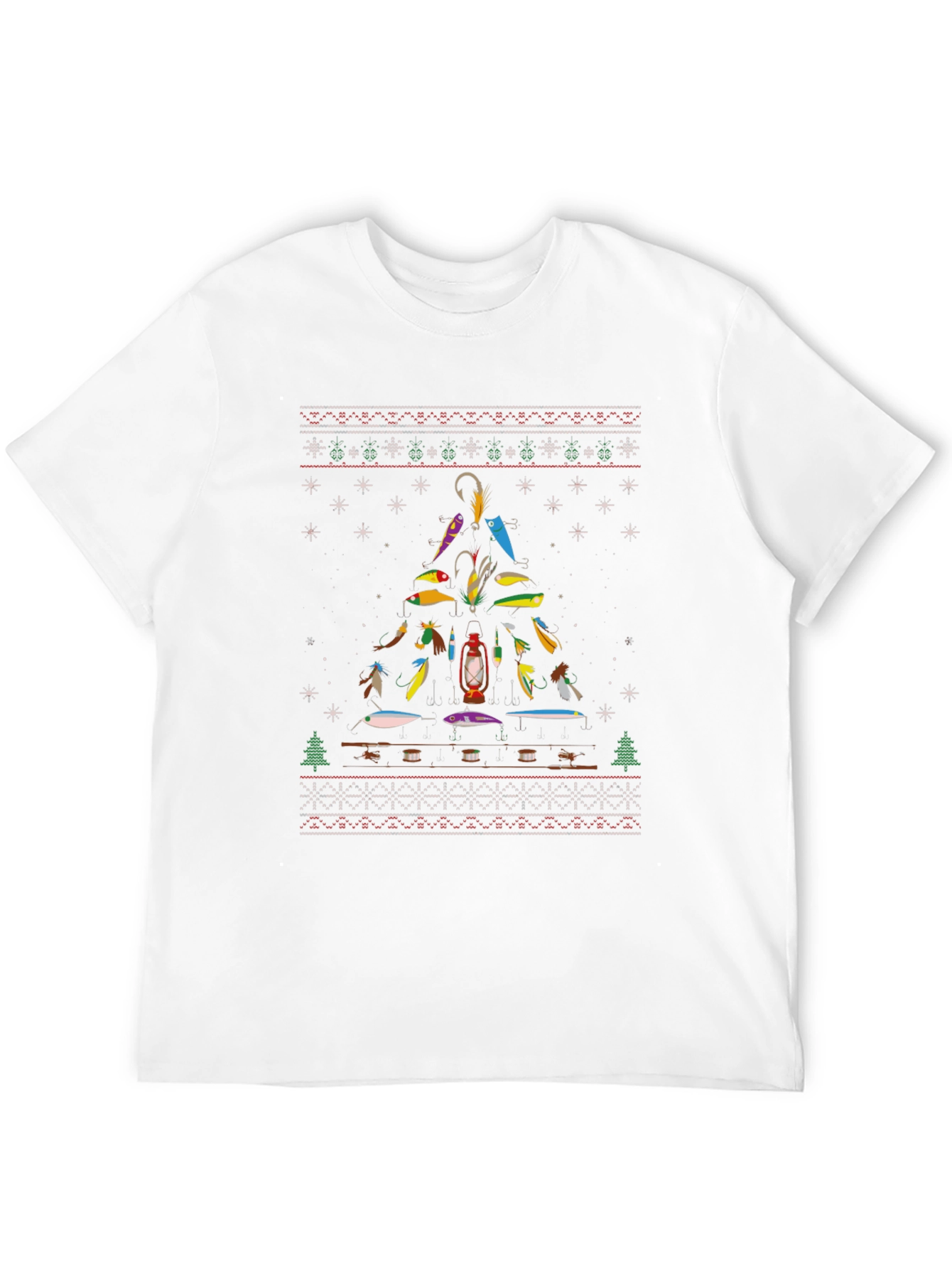 Fishing Lure Christmas Tree T-Shirt