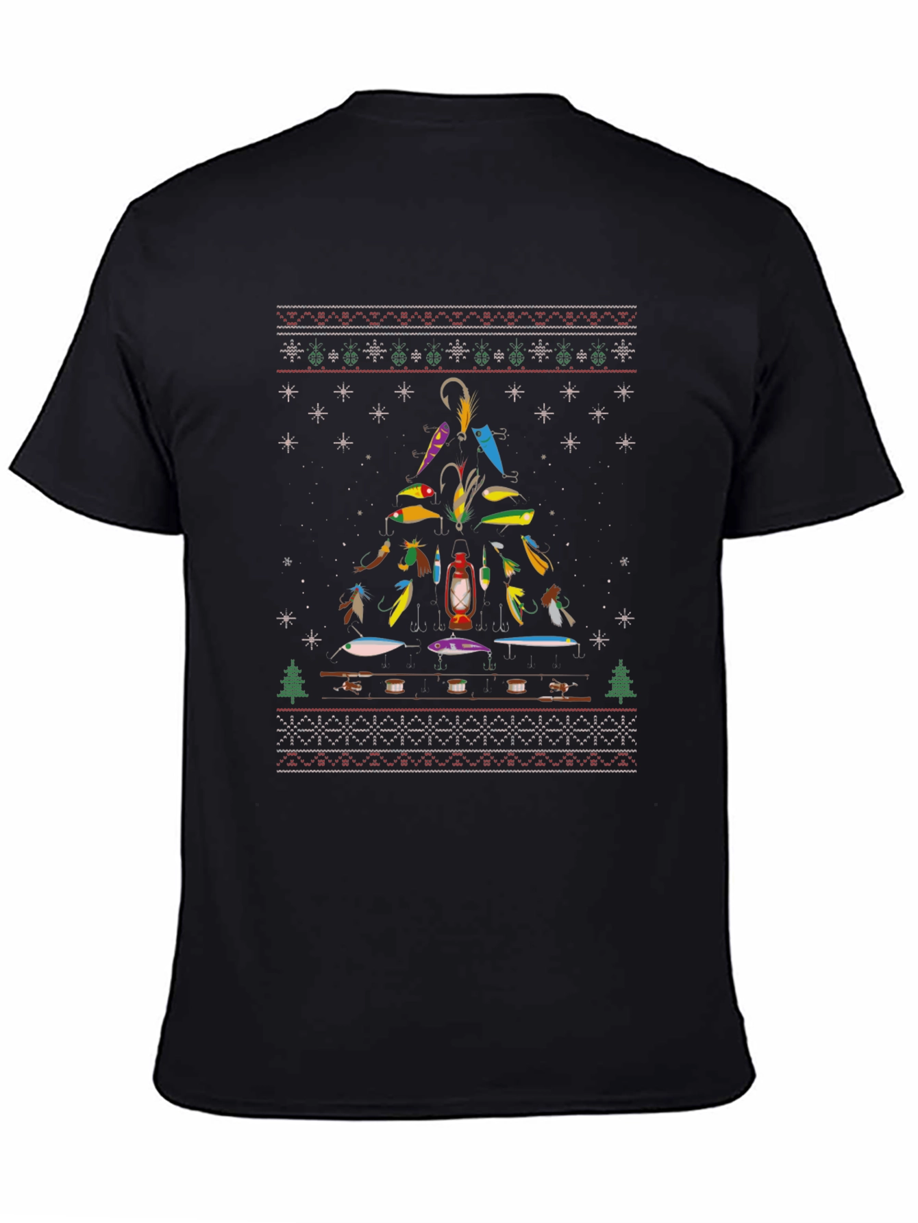 Fishing Lure Christmas Tree T-Shirt
