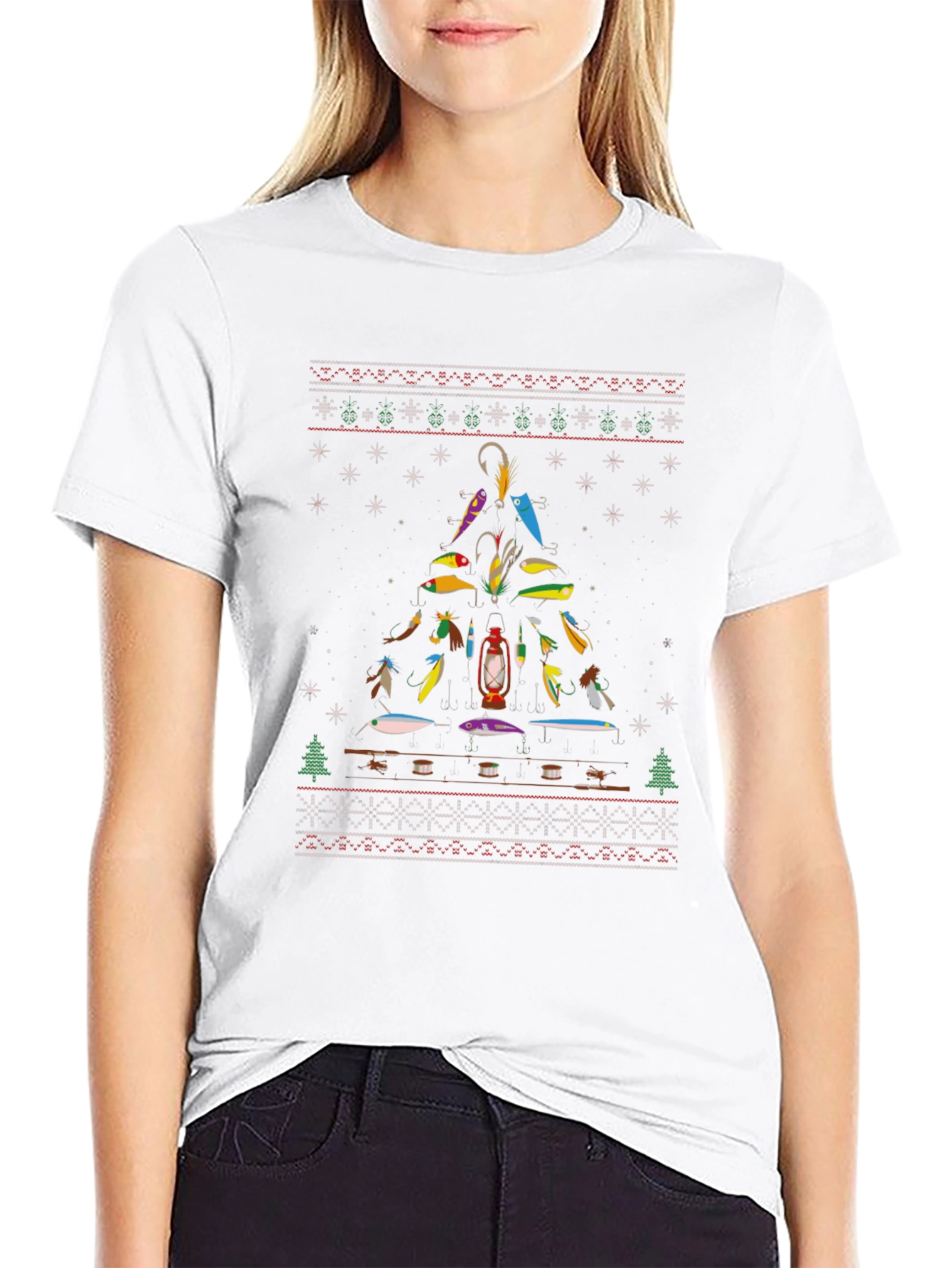 Fishing Lure Christmas Tree T-Shirt