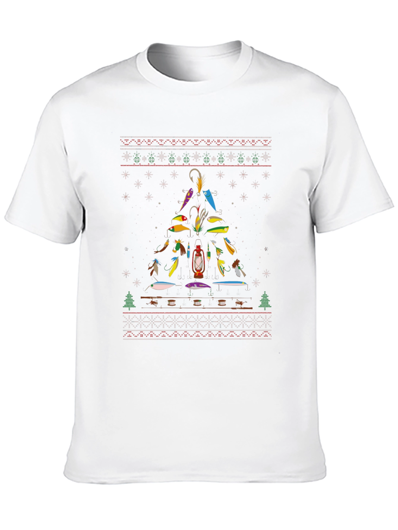 Fishing Lure Christmas Tree T-Shirt