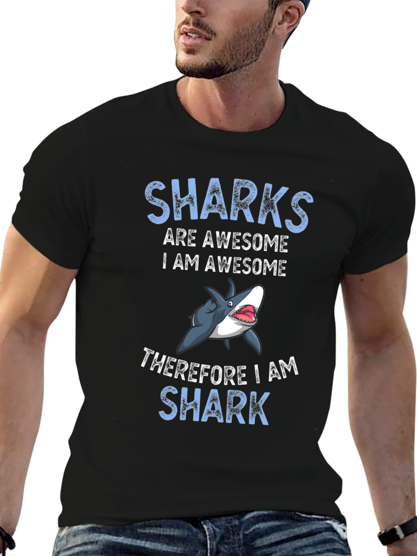 Awesome Shark Graphic Tee - Funny Animal Lover Shirt