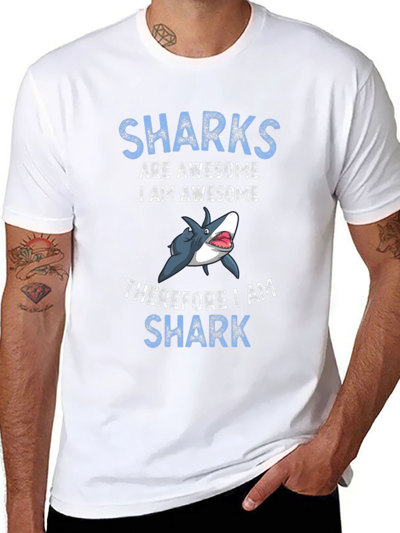 Awesome Shark Graphic Tee - Funny Animal Lover Shirt