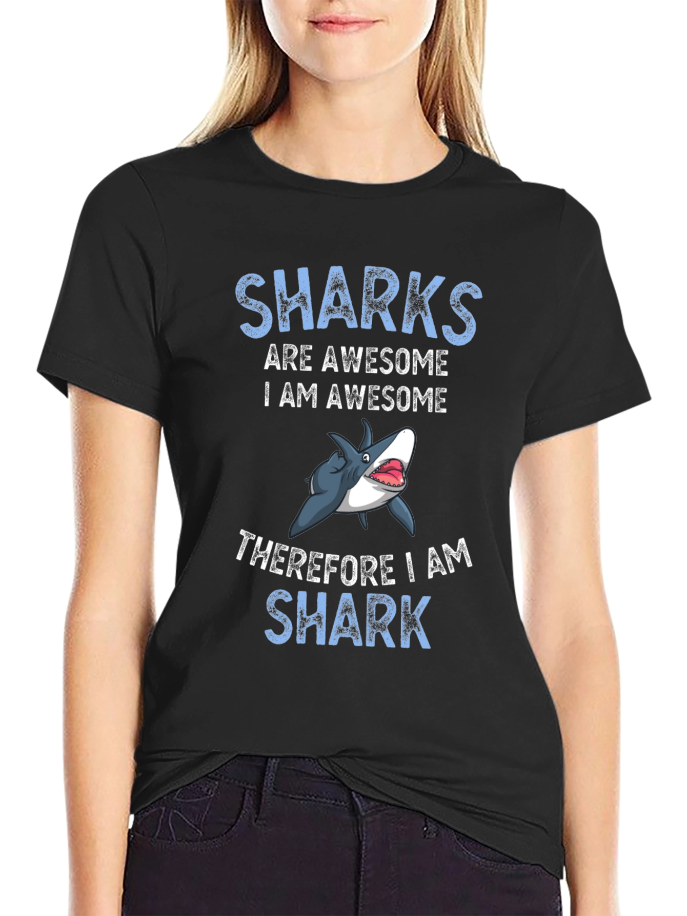 Awesome Shark Graphic Tee - Funny Animal Lover Shirt