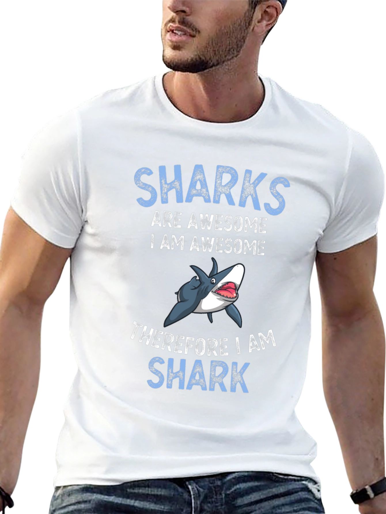 Awesome Shark Graphic Tee - Funny Animal Lover Shirt