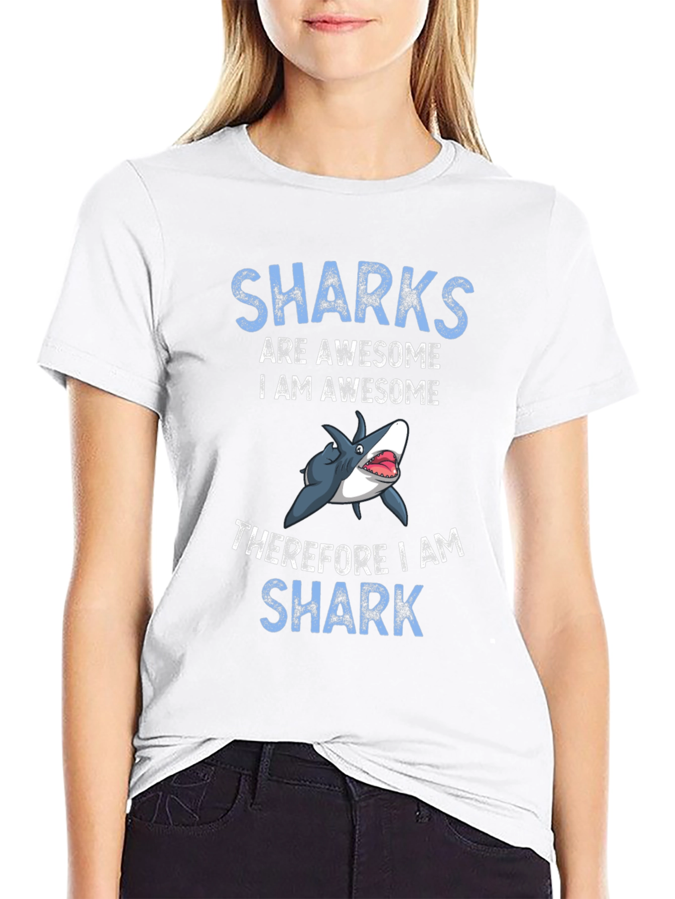 Awesome Shark Graphic Tee - Funny Animal Lover Shirt