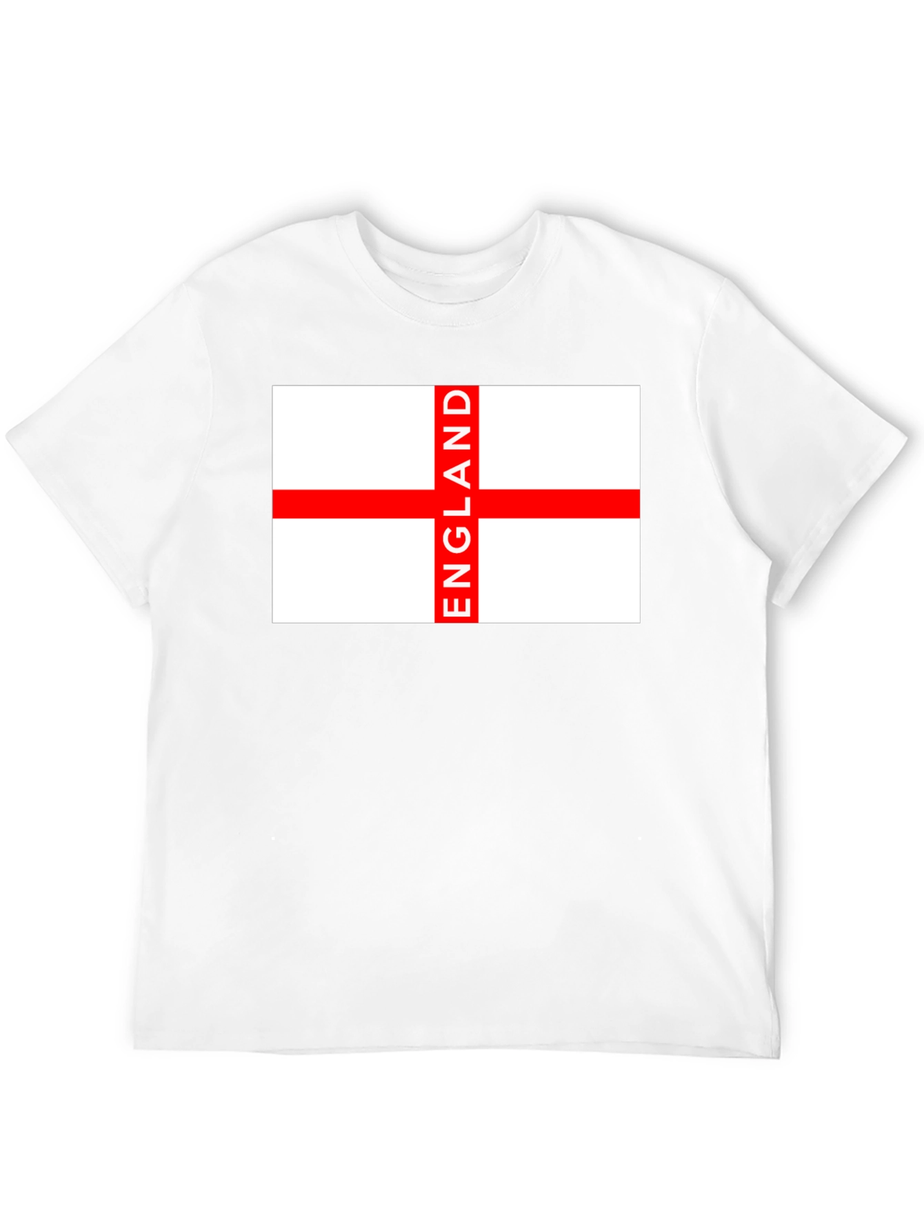 England Flag Graphic Tee - Black Cotton T-Shirt