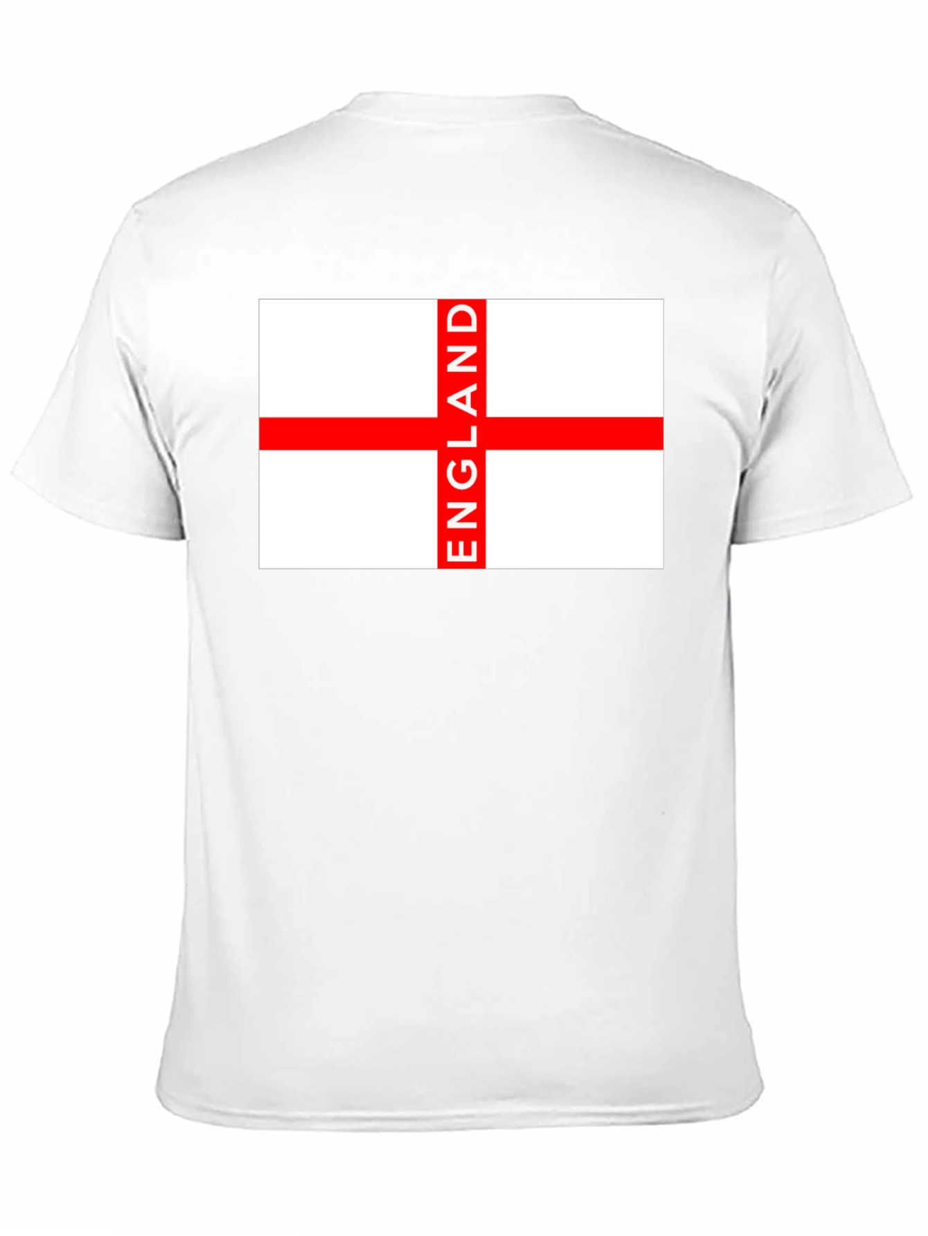England Flag Graphic Tee - Black Cotton T-Shirt