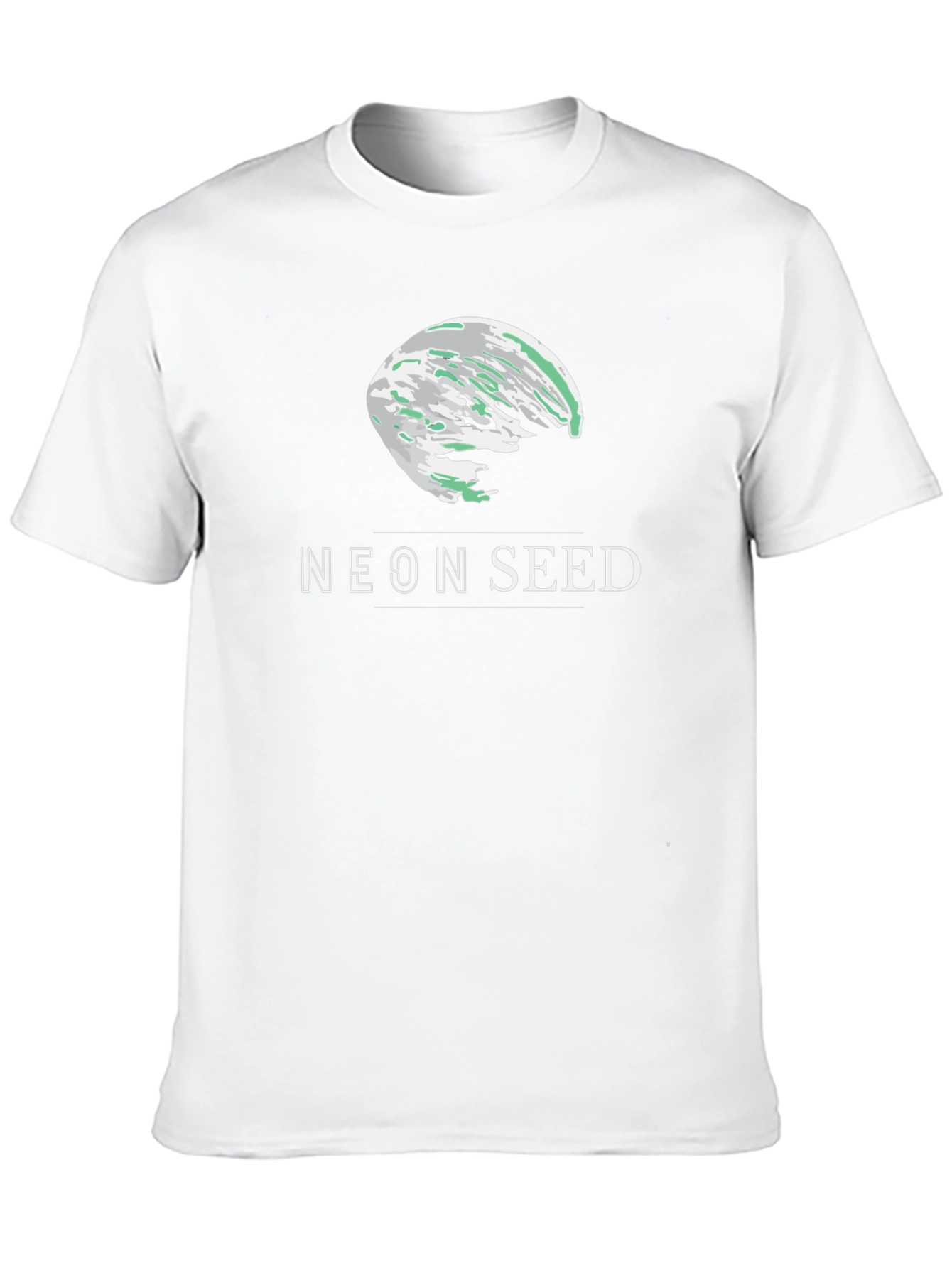 Neon Seed Graphic Tee - Stylish Black T-Shirt