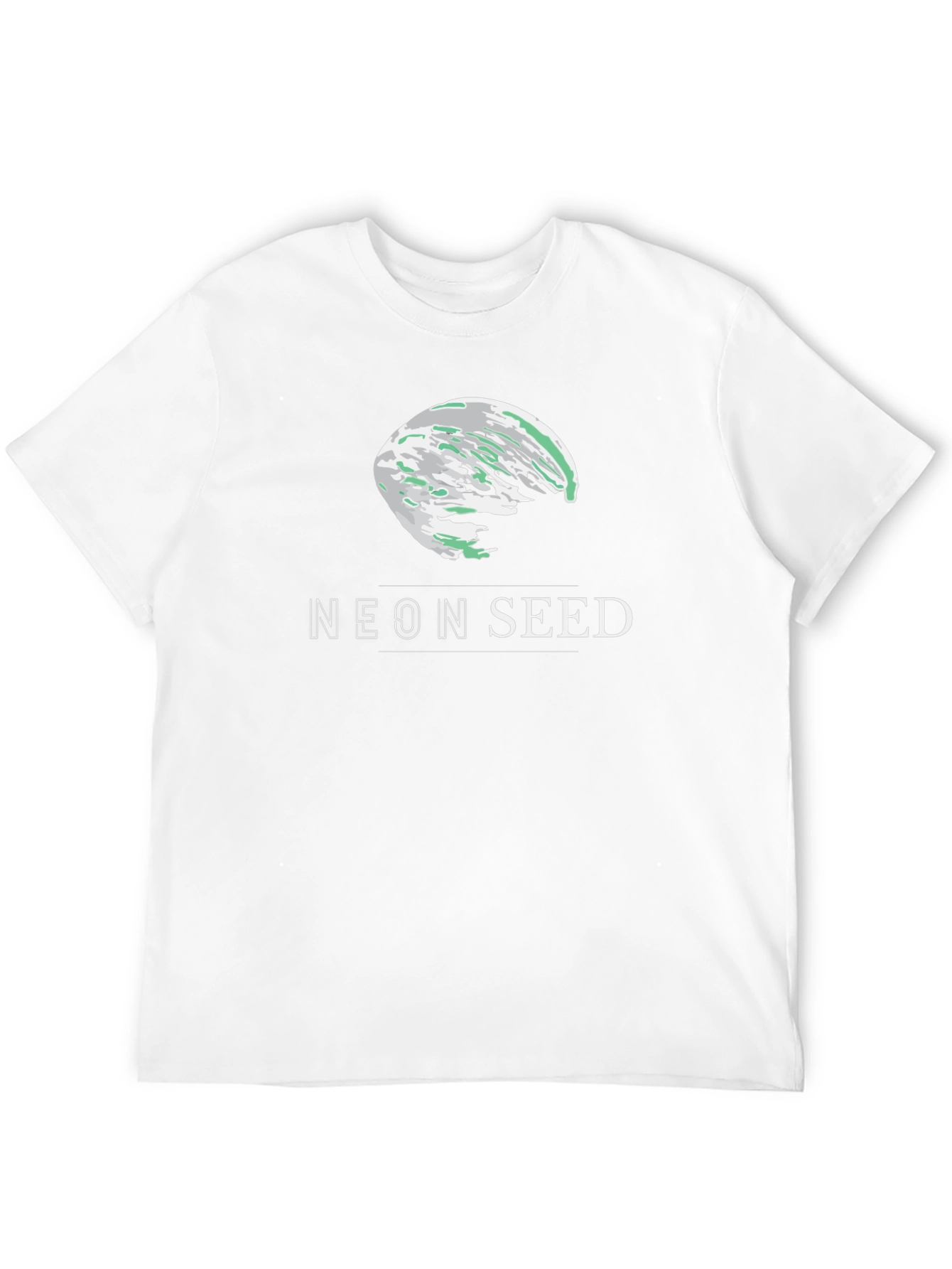 Neon Seed Graphic Tee - Stylish Black T-Shirt