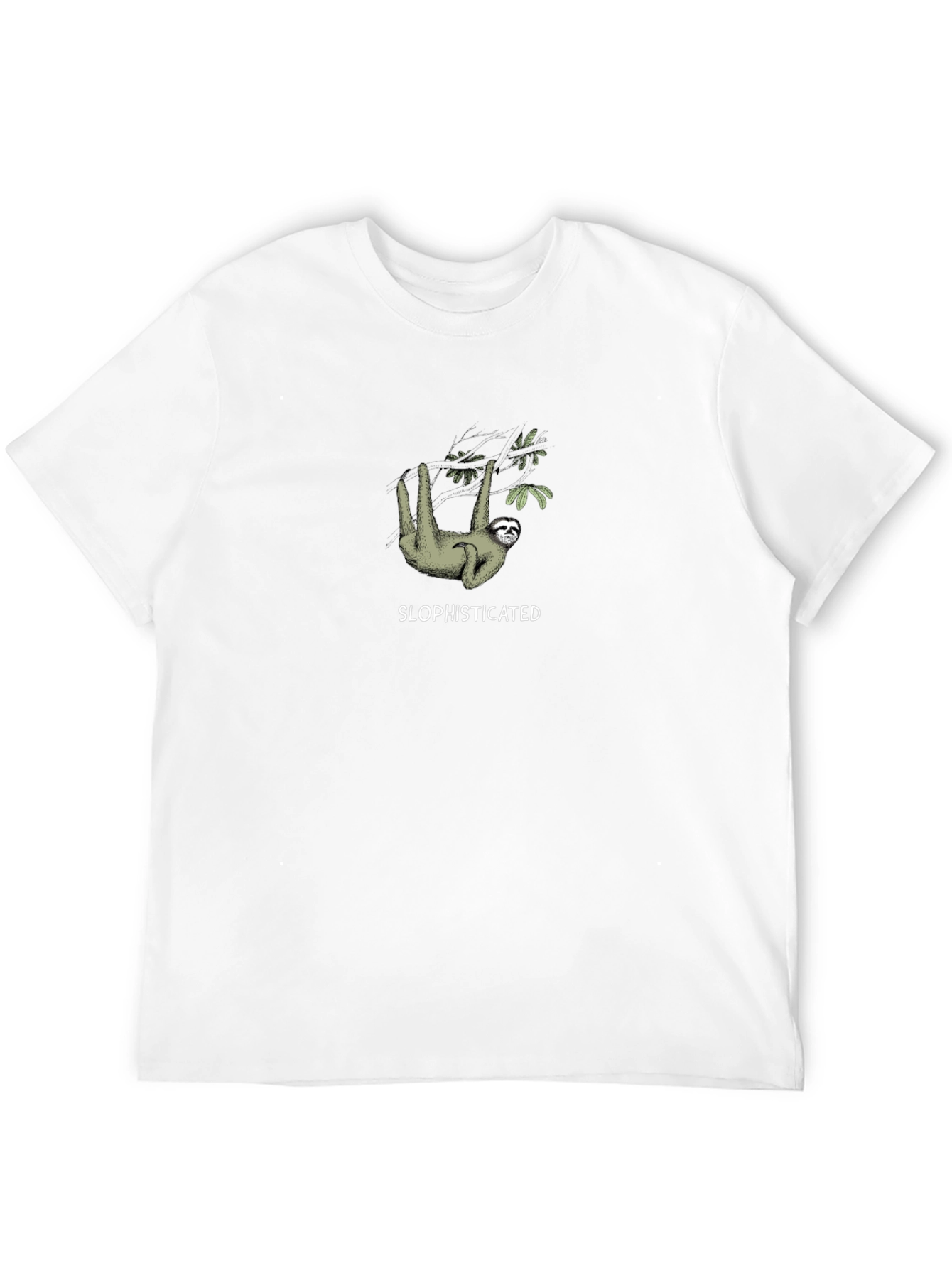 Sloth-isticated Black Cotton Tee