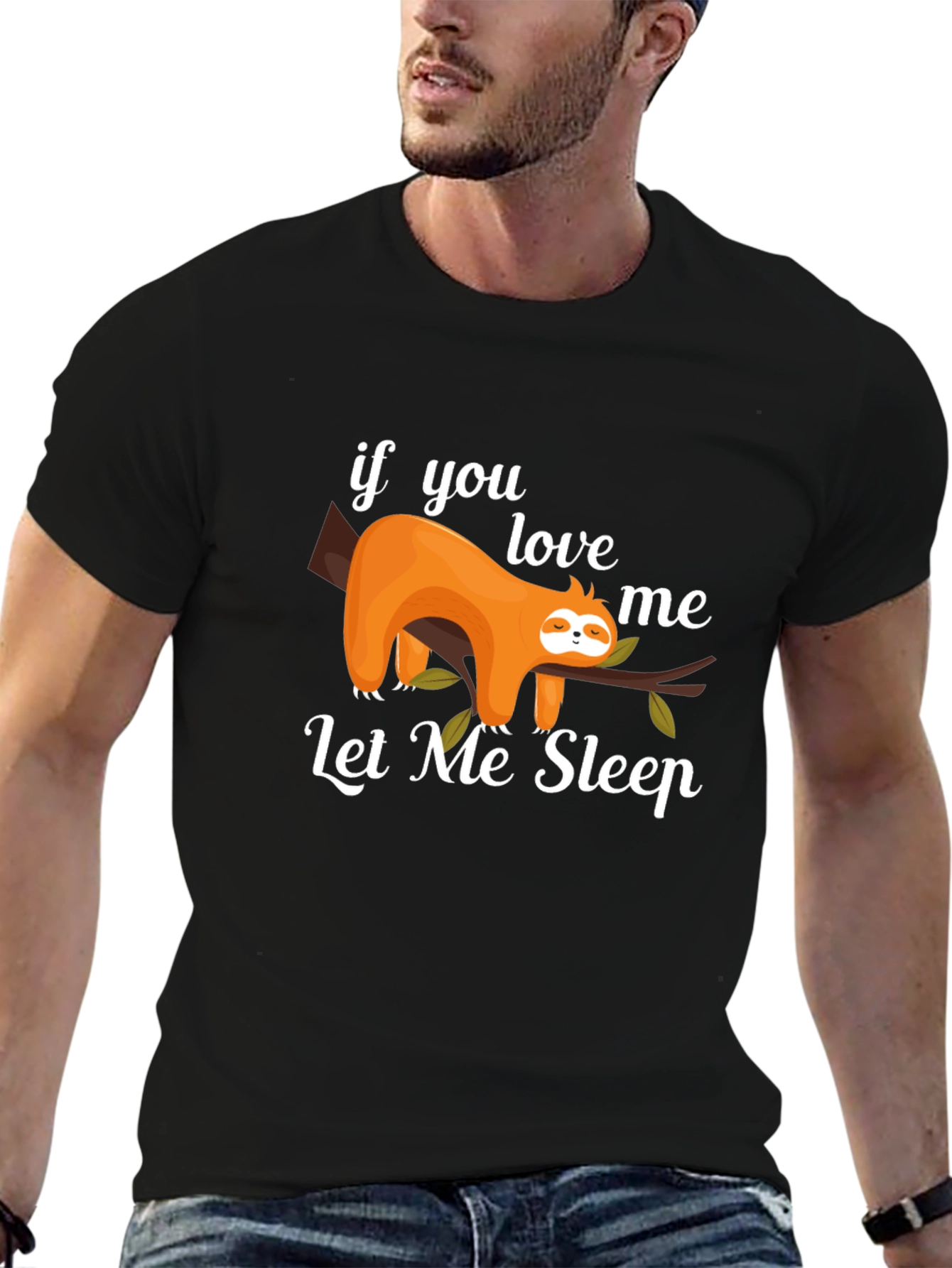 Lazy Sloth Graphic Tee - Let Me Sleep T-Shirt