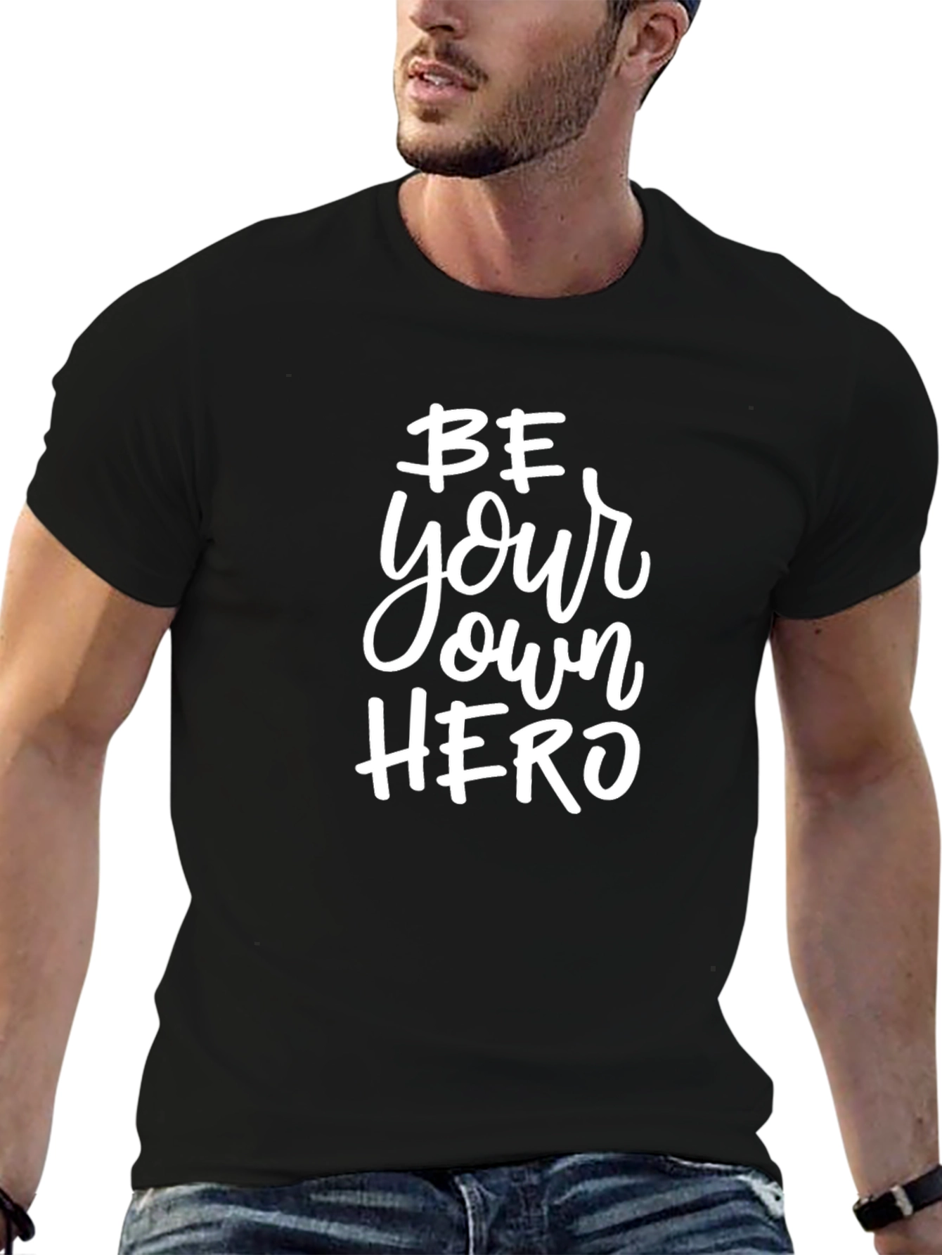 Be Your Own Hero Black T-Shirt