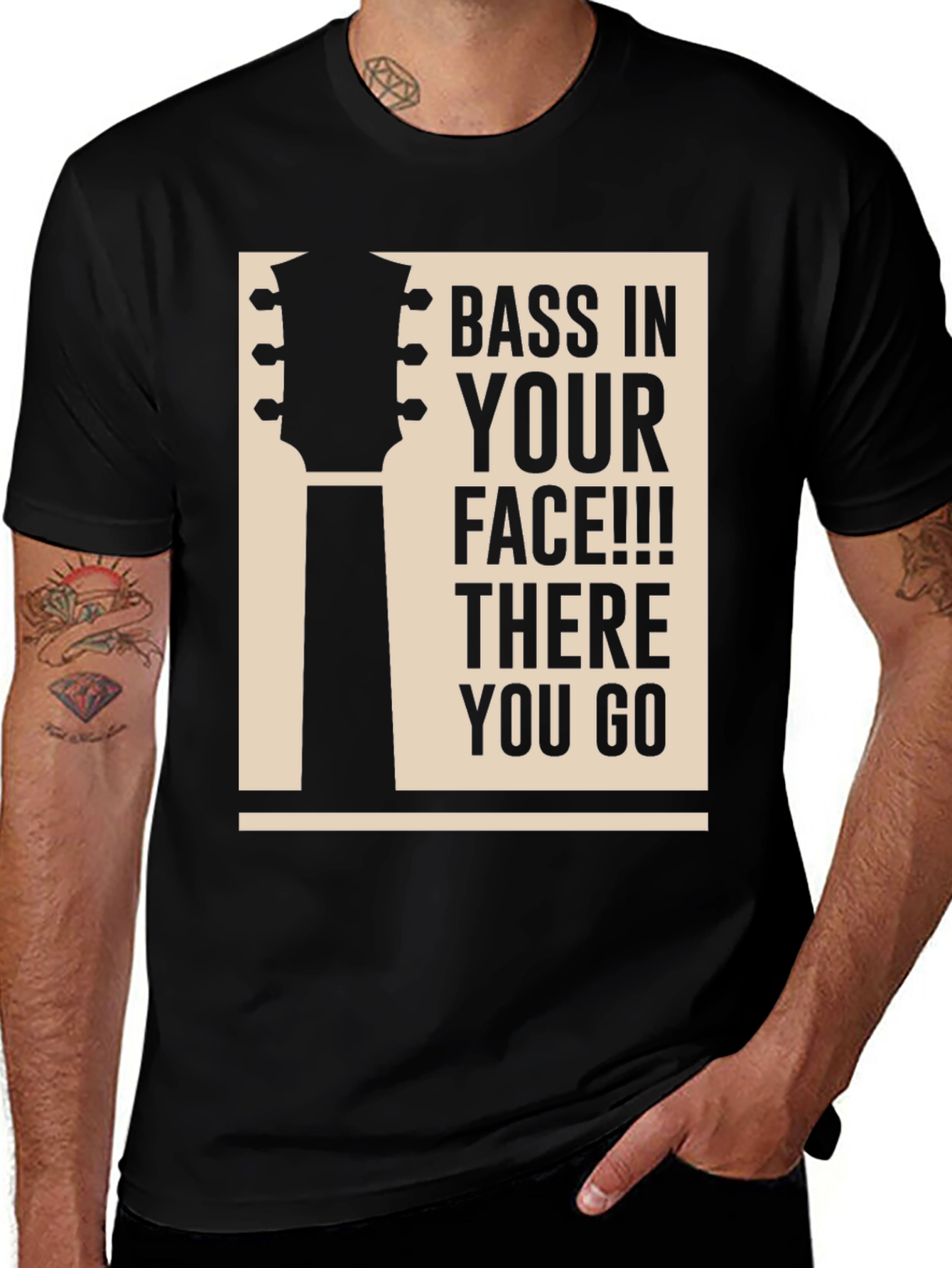 Bass In Your Face Graphic T-Shirt