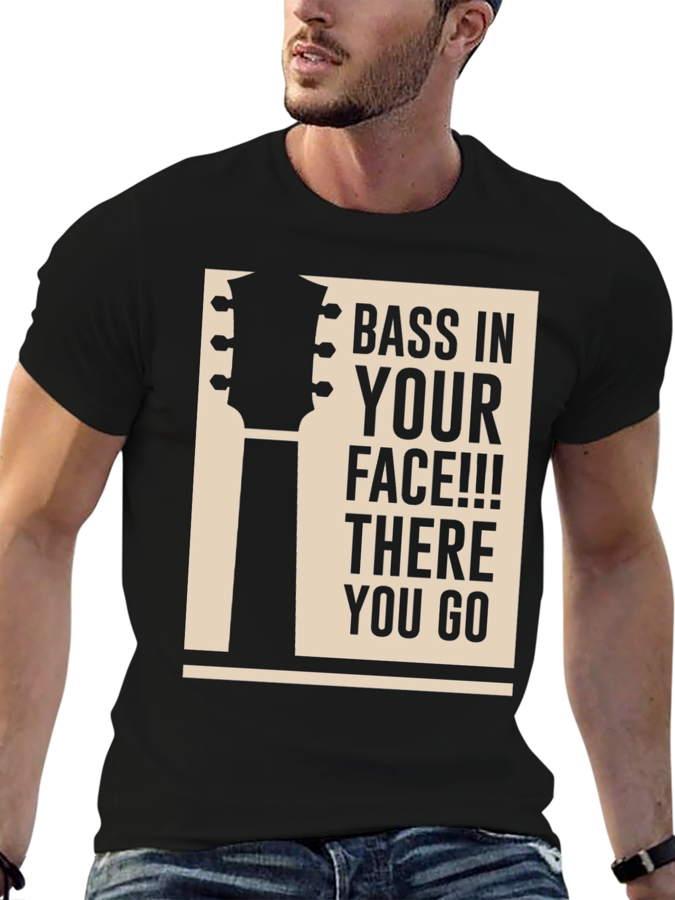 Bass In Your Face Graphic T-Shirt