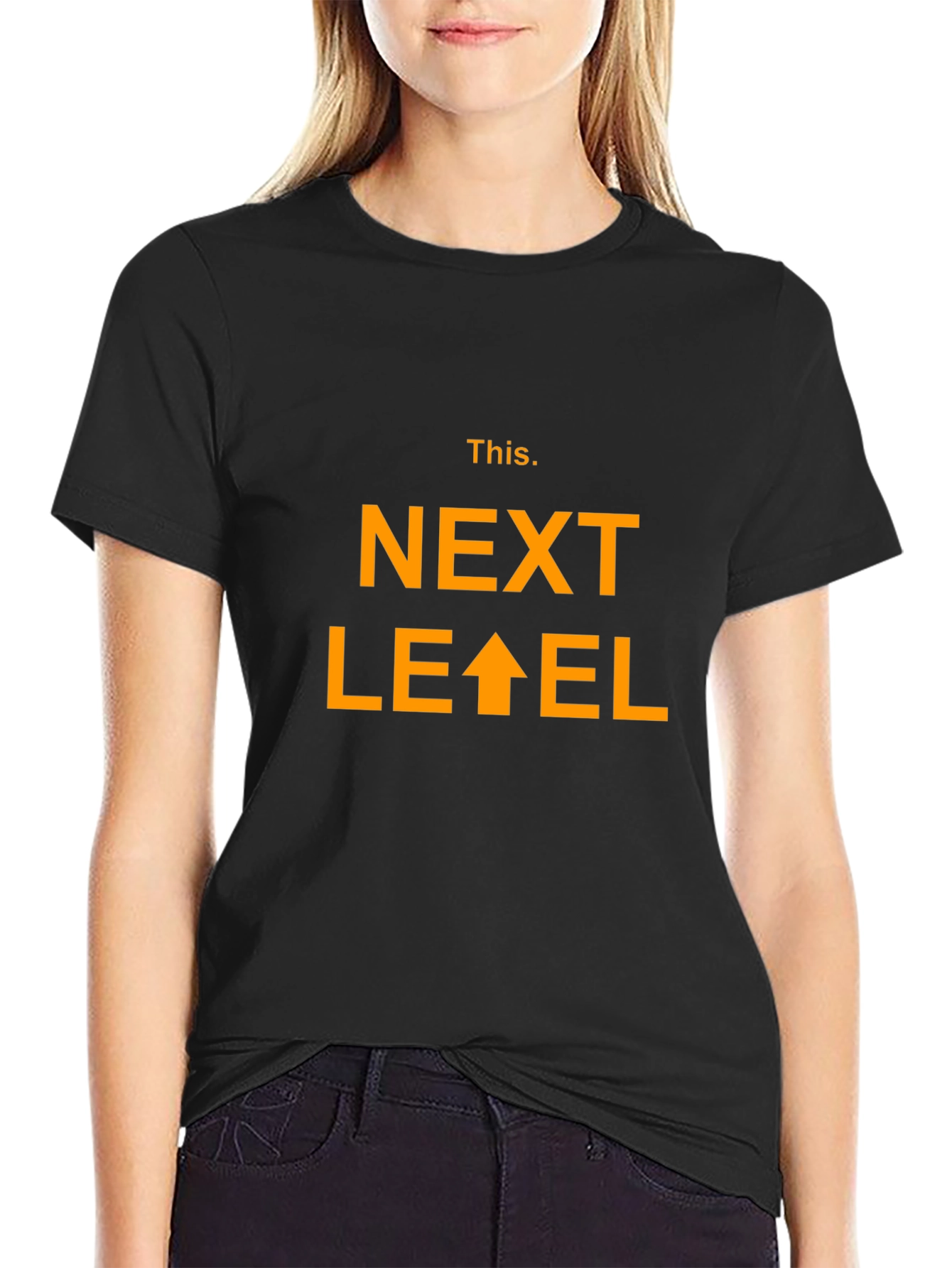 Next Level Graphic T-Shirt - Black Cotton