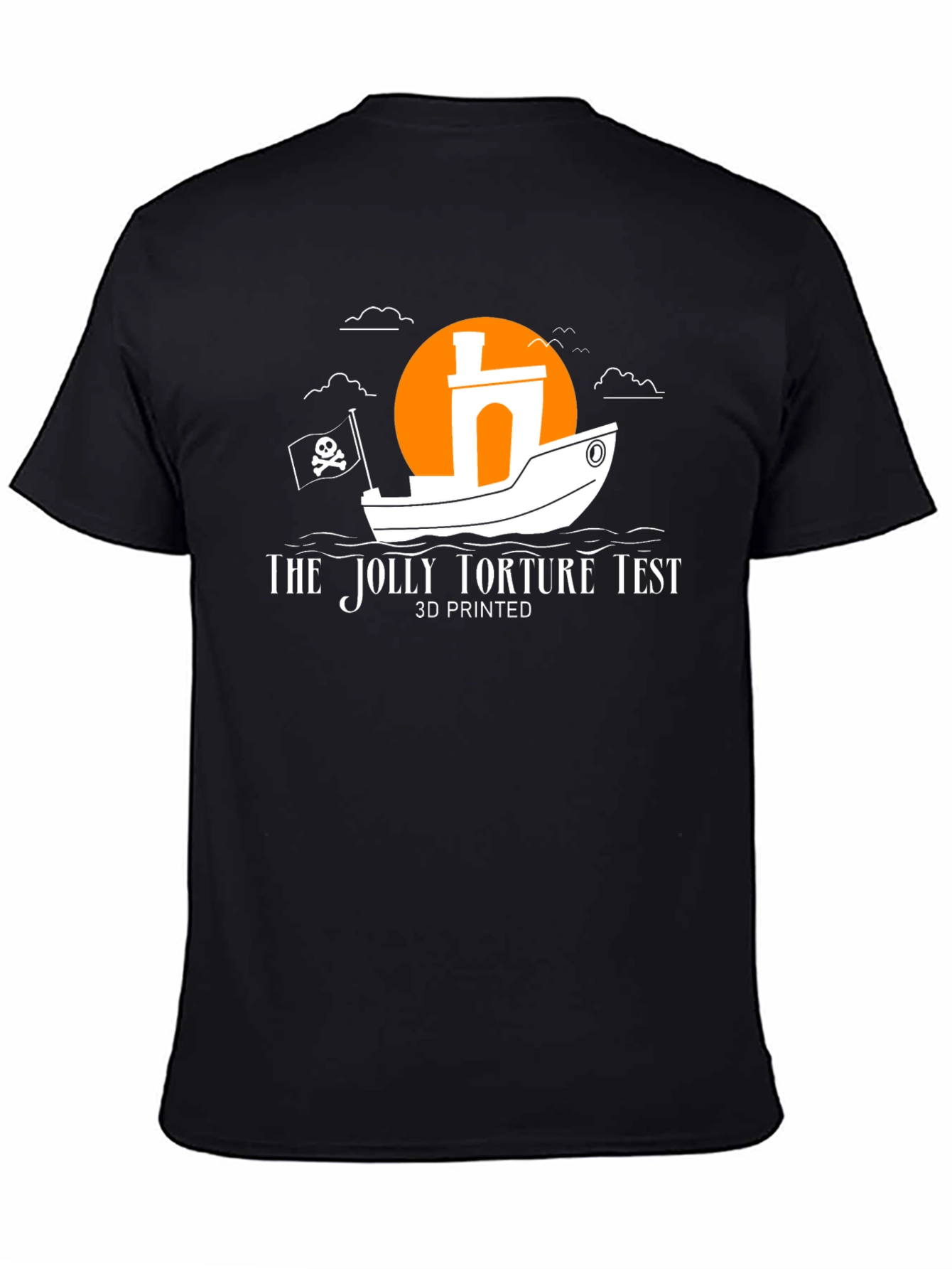 Jolly Torture Test 3D Printed Black T-Shirt