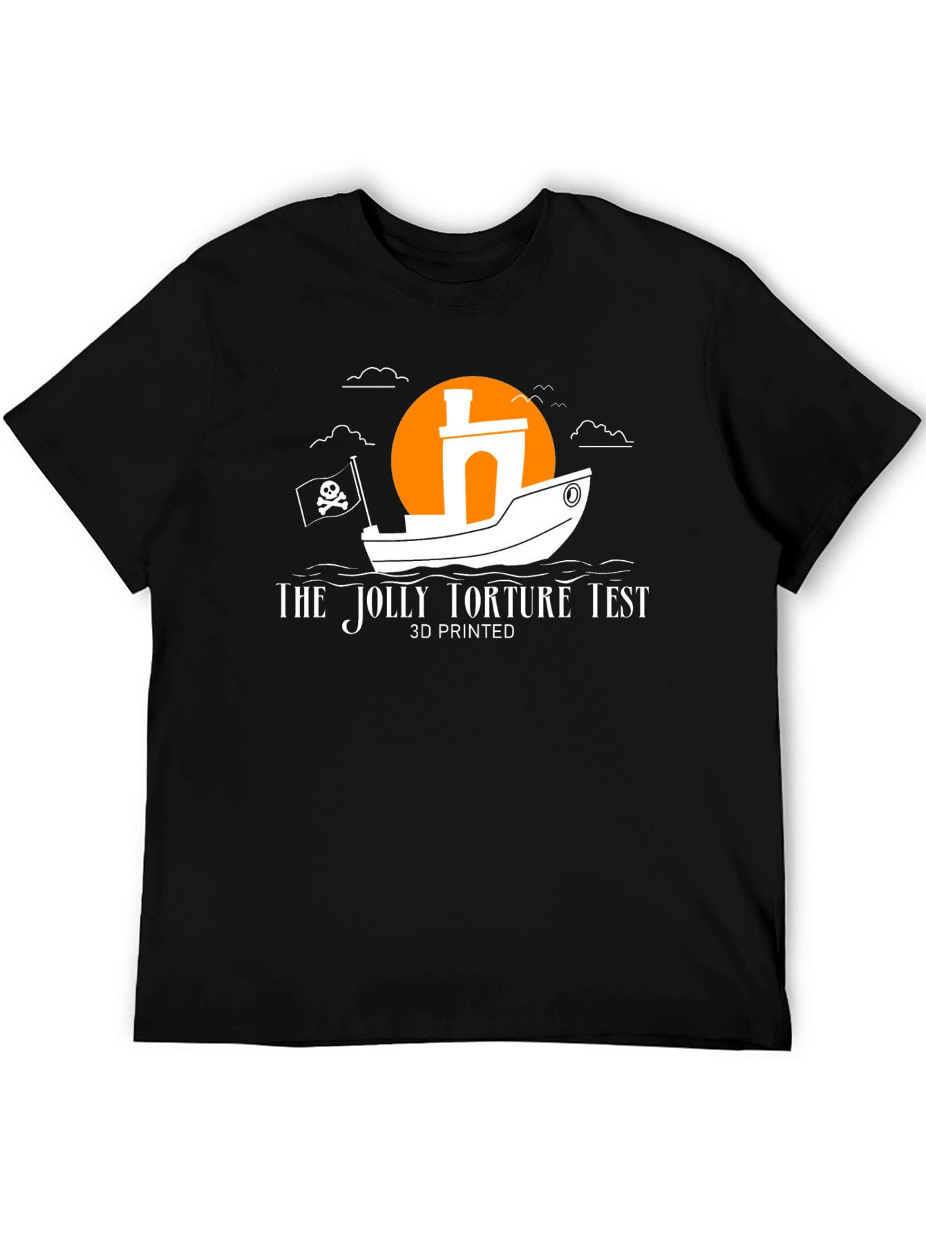 Jolly Torture Test 3D Printed Black T-Shirt