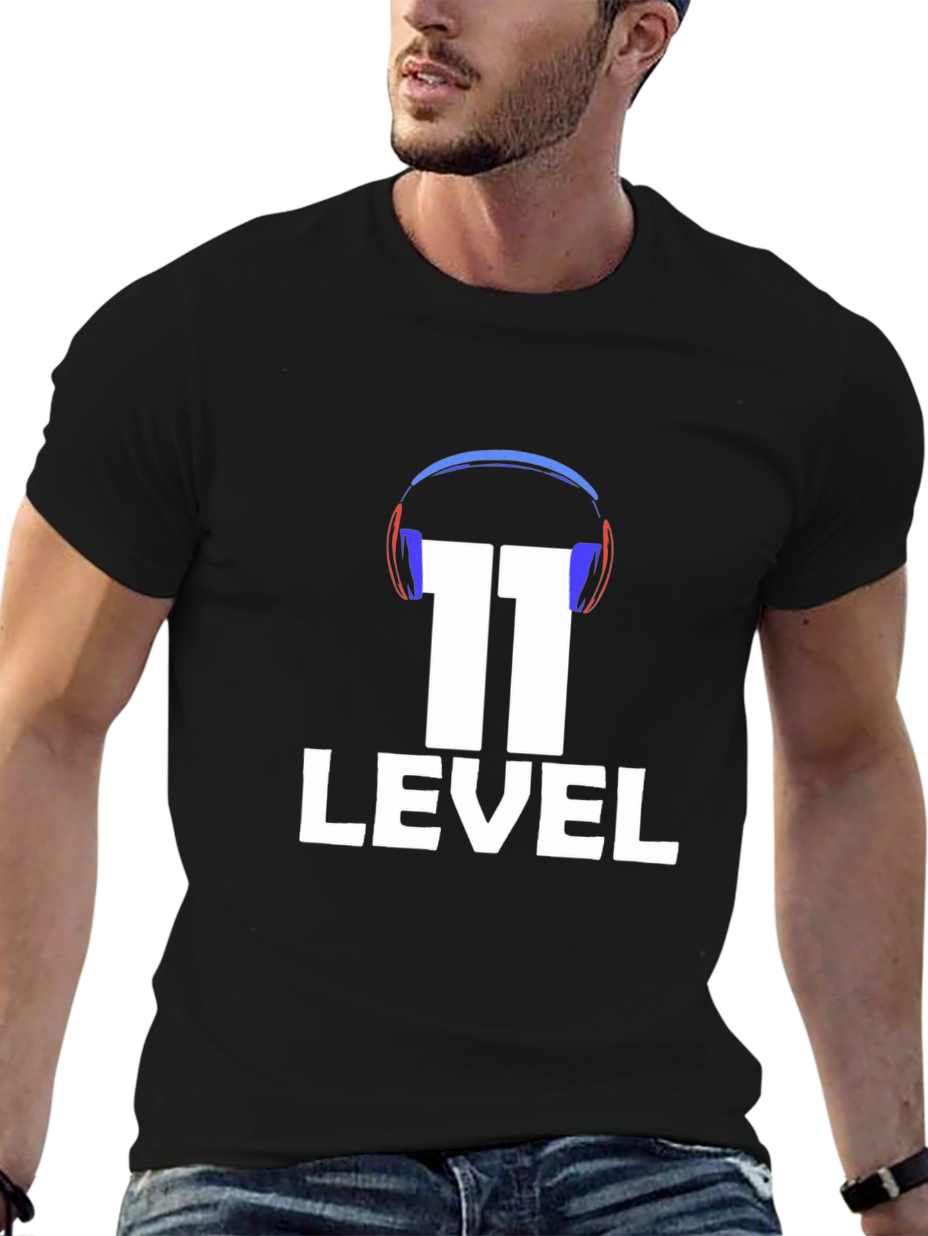 Level 11 Gaming T-Shirt - Gamer Headset Design