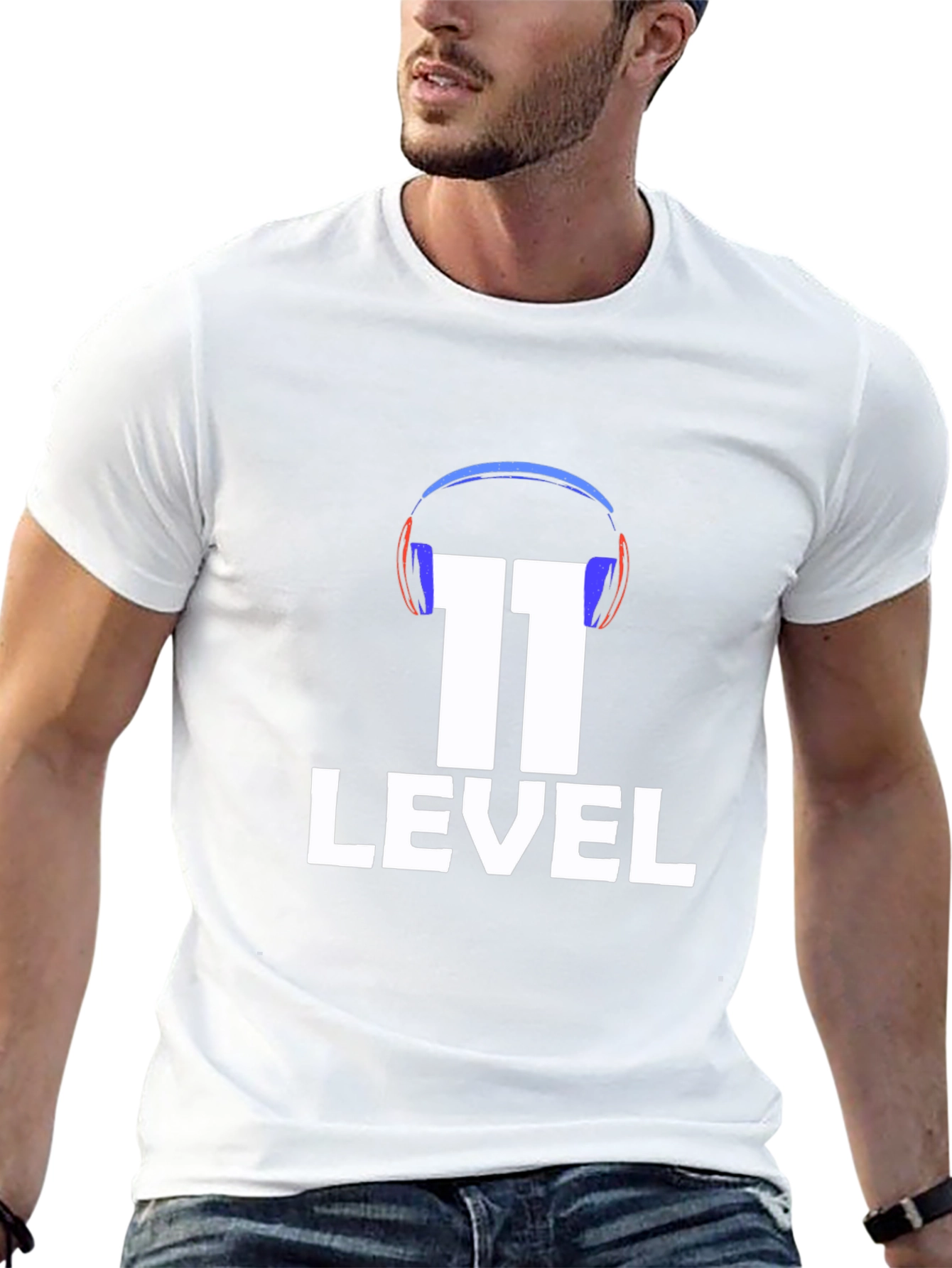 Level 11 Gaming T-Shirt - Gamer Headset Design