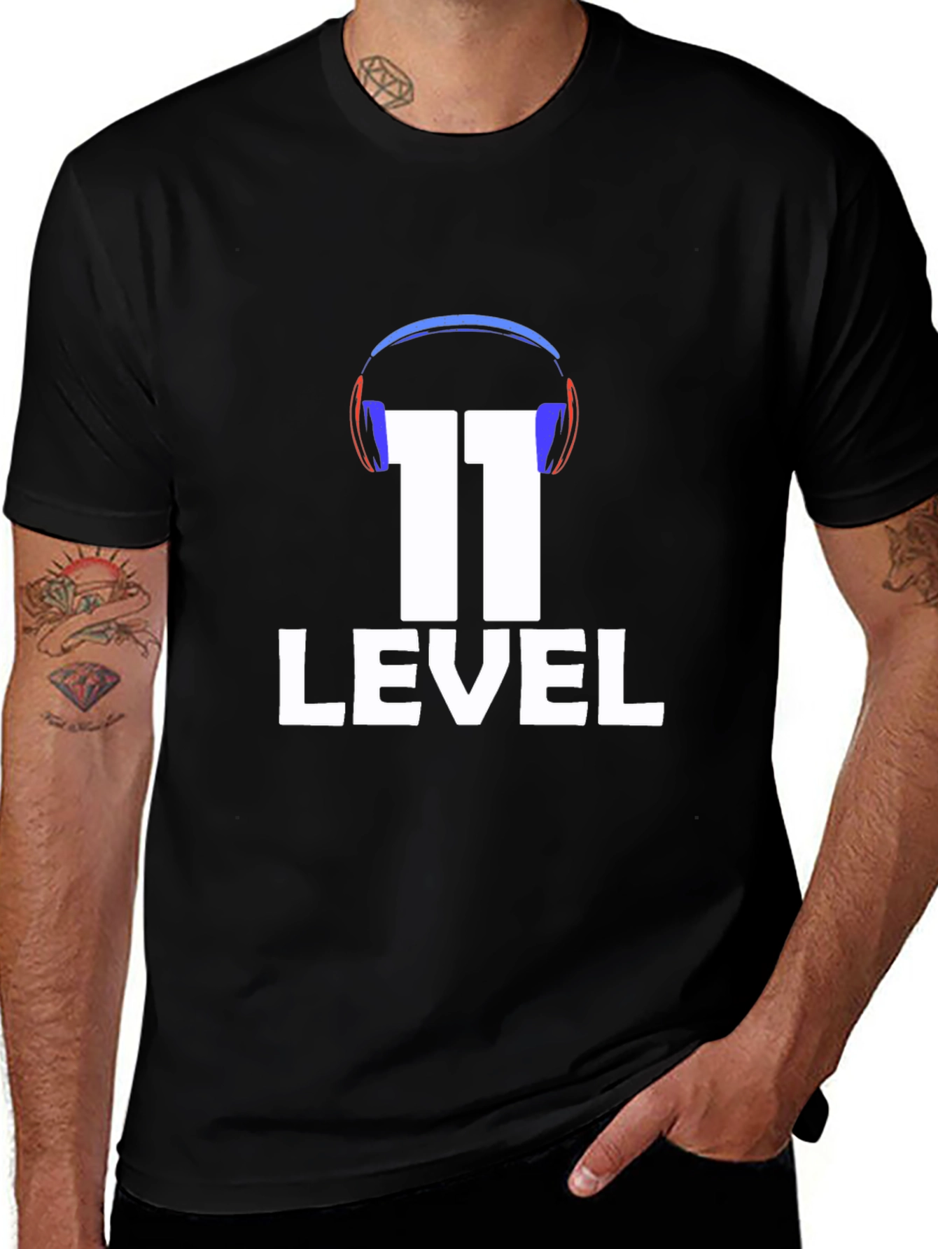 Level 11 Gaming T-Shirt - Gamer Headset Design