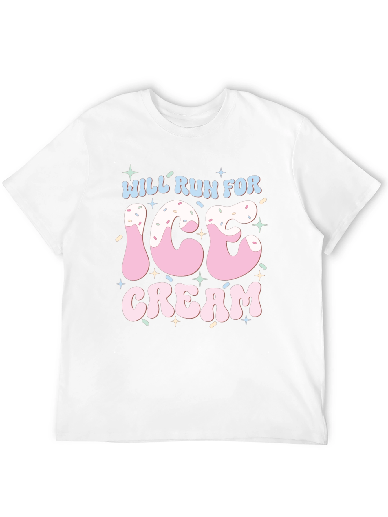 Will Run For Ice Cream T-Shirt Black