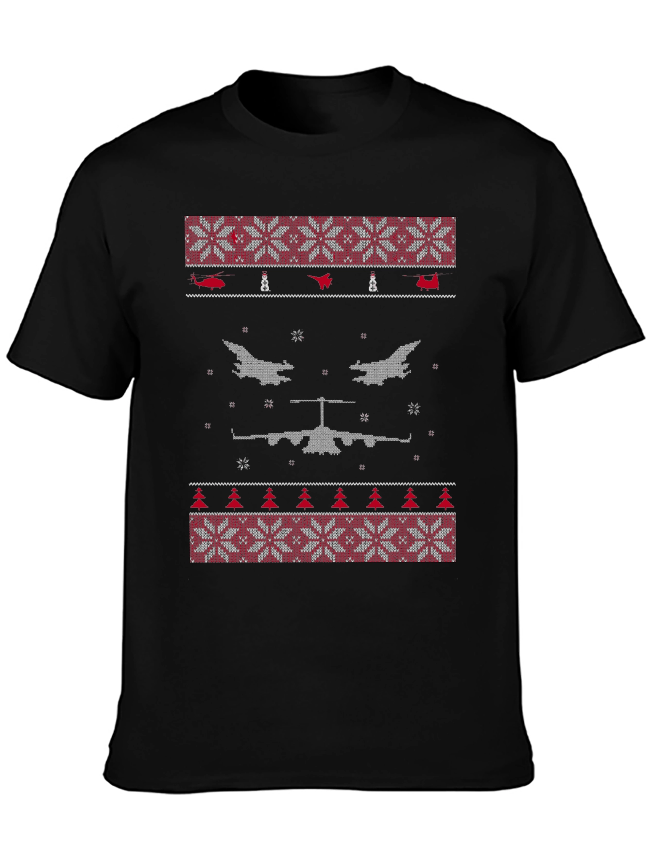Aircraft Ugly Christmas Sweater T-Shirt