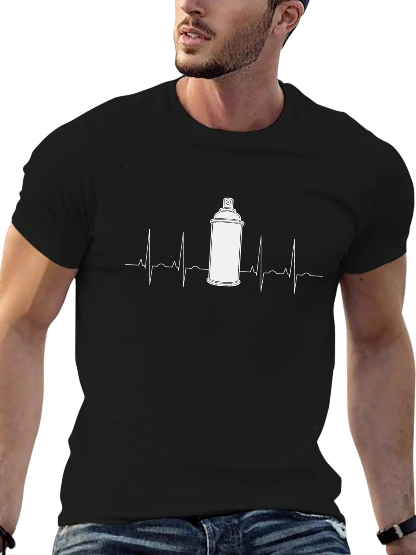 Spray Paint Heartbeat T-Shirt - Graffiti Art
