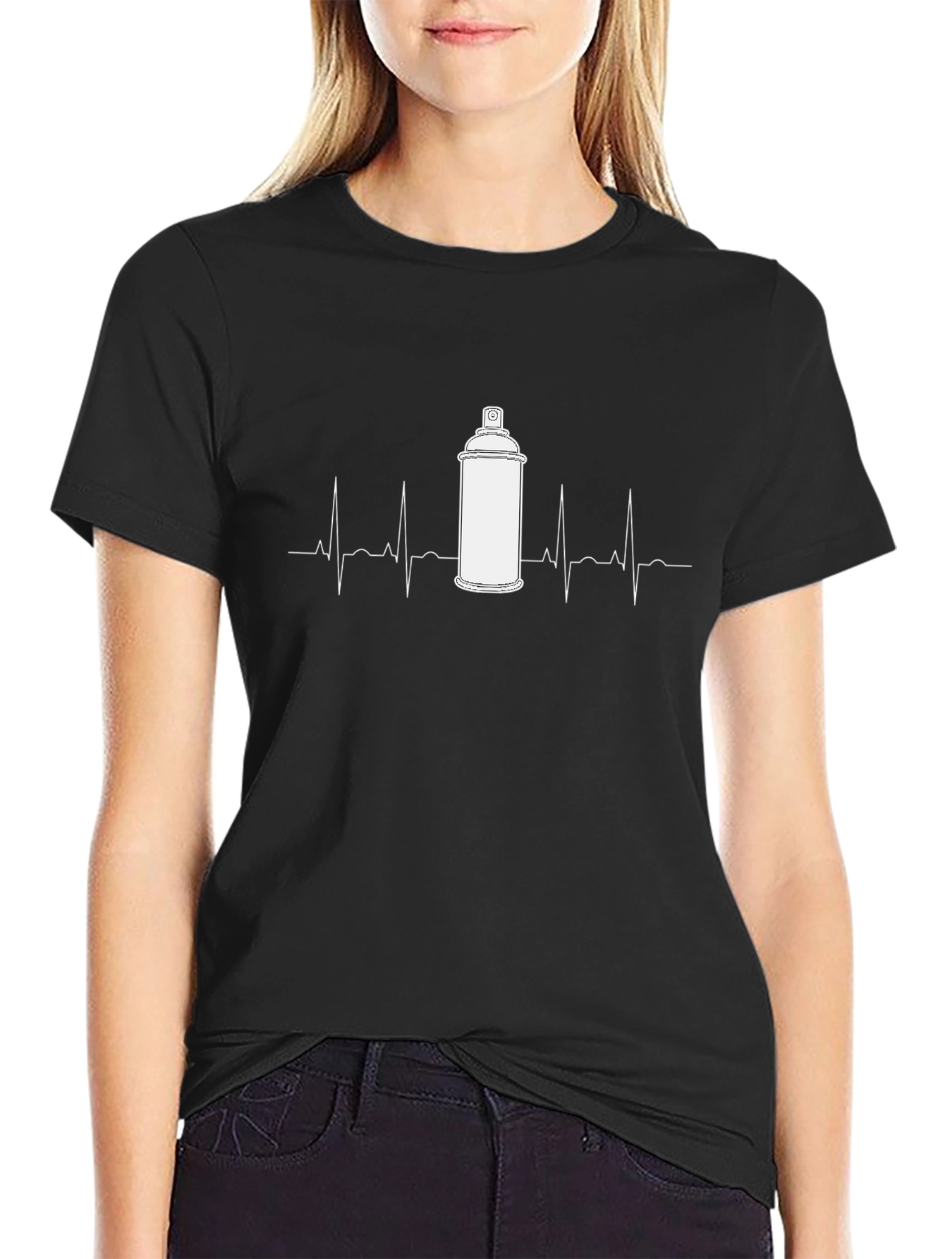Spray Paint Heartbeat T-Shirt - Graffiti Art