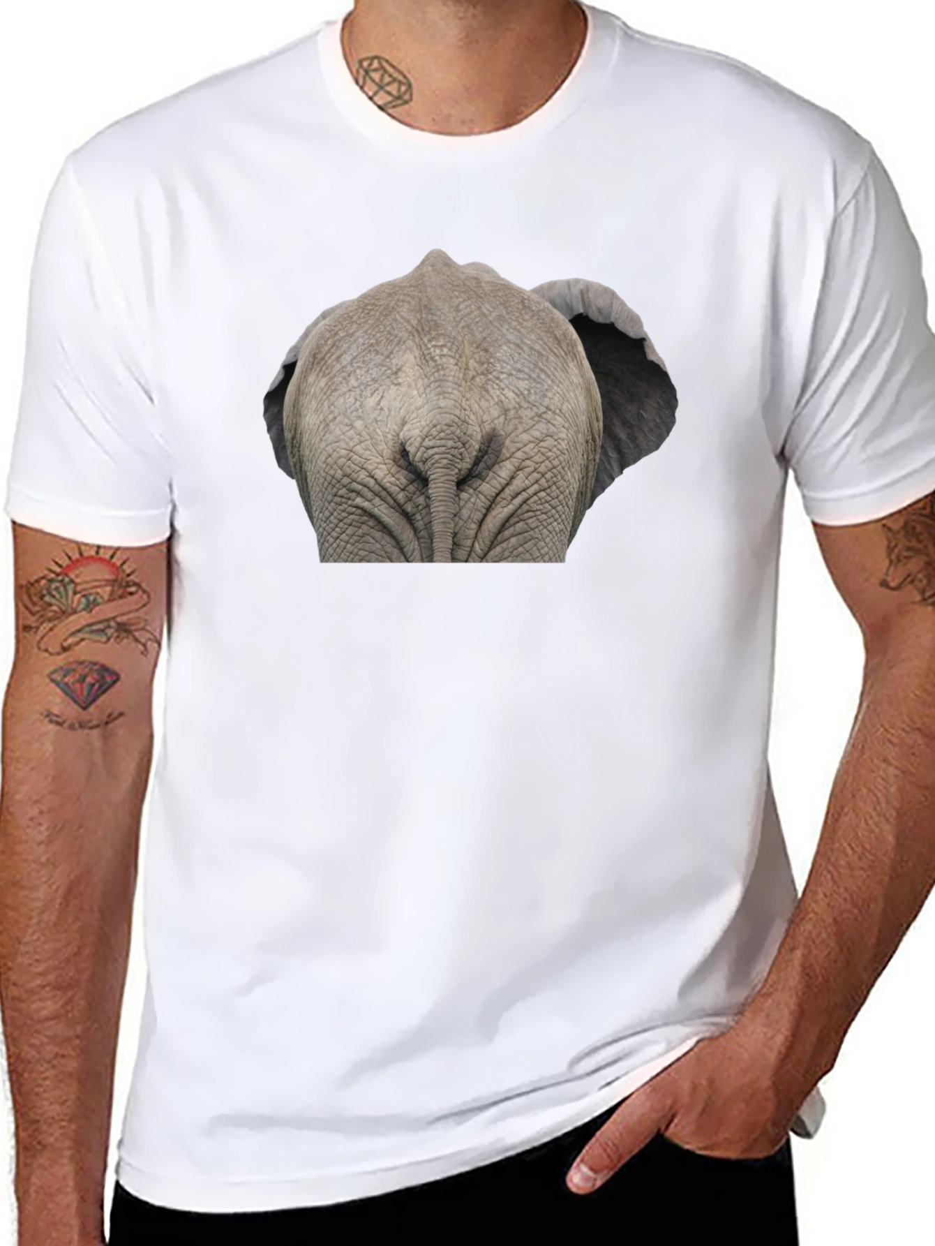 Elephant Butt T-Shirt - Funny Animal Tee