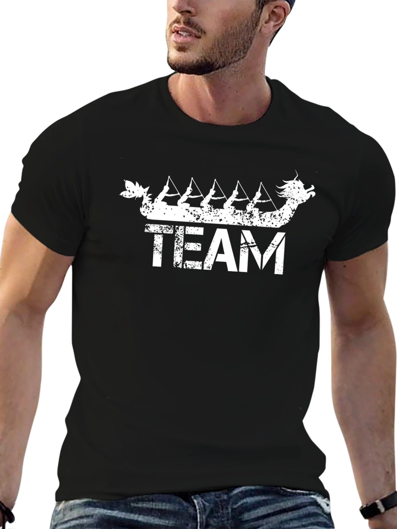 Dragon Boat Team Black T-Shirt
