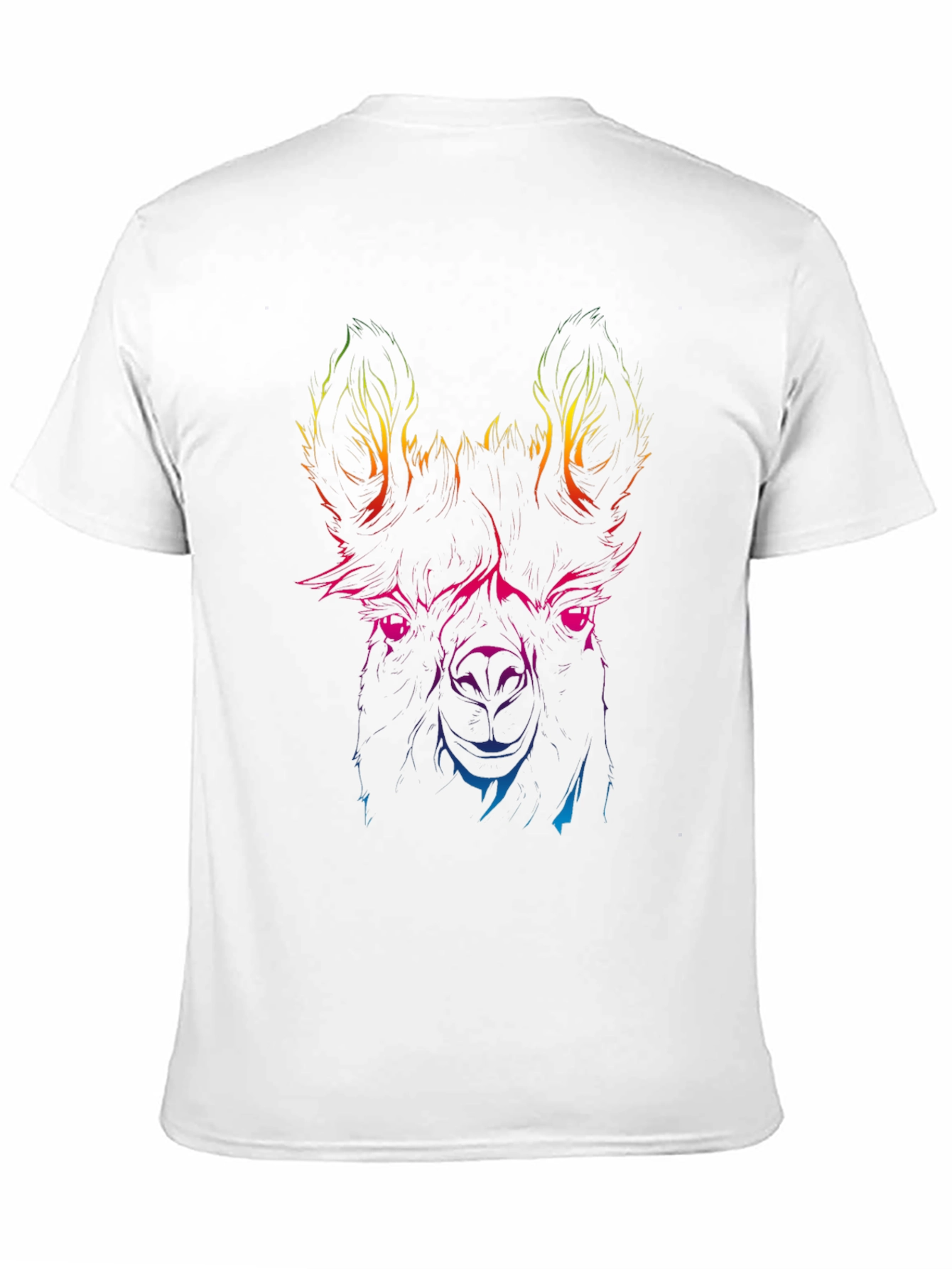 Rainbow Llama Graphic Tee - Mens Black T-Shirt