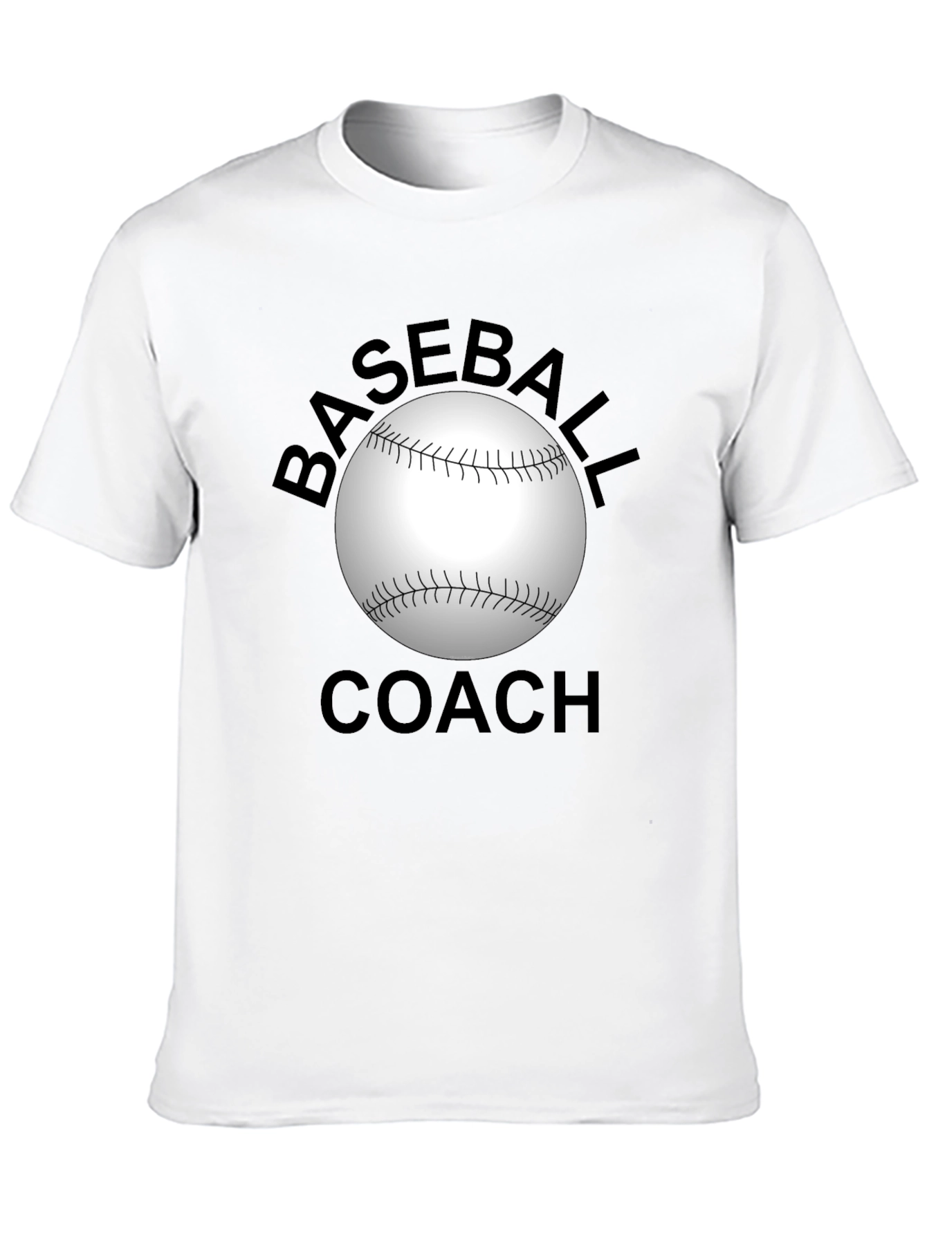 Baseball Coach Graphic T-Shirt - Black