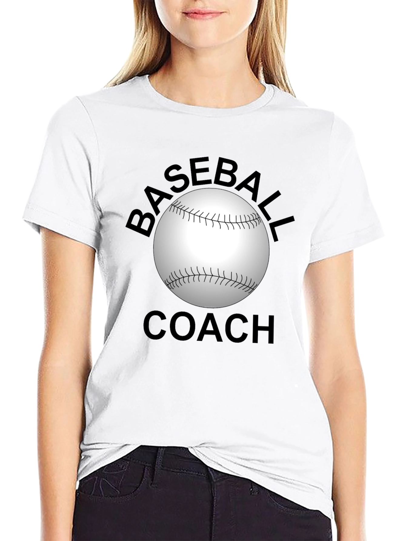 Baseball Coach Graphic T-Shirt - Black