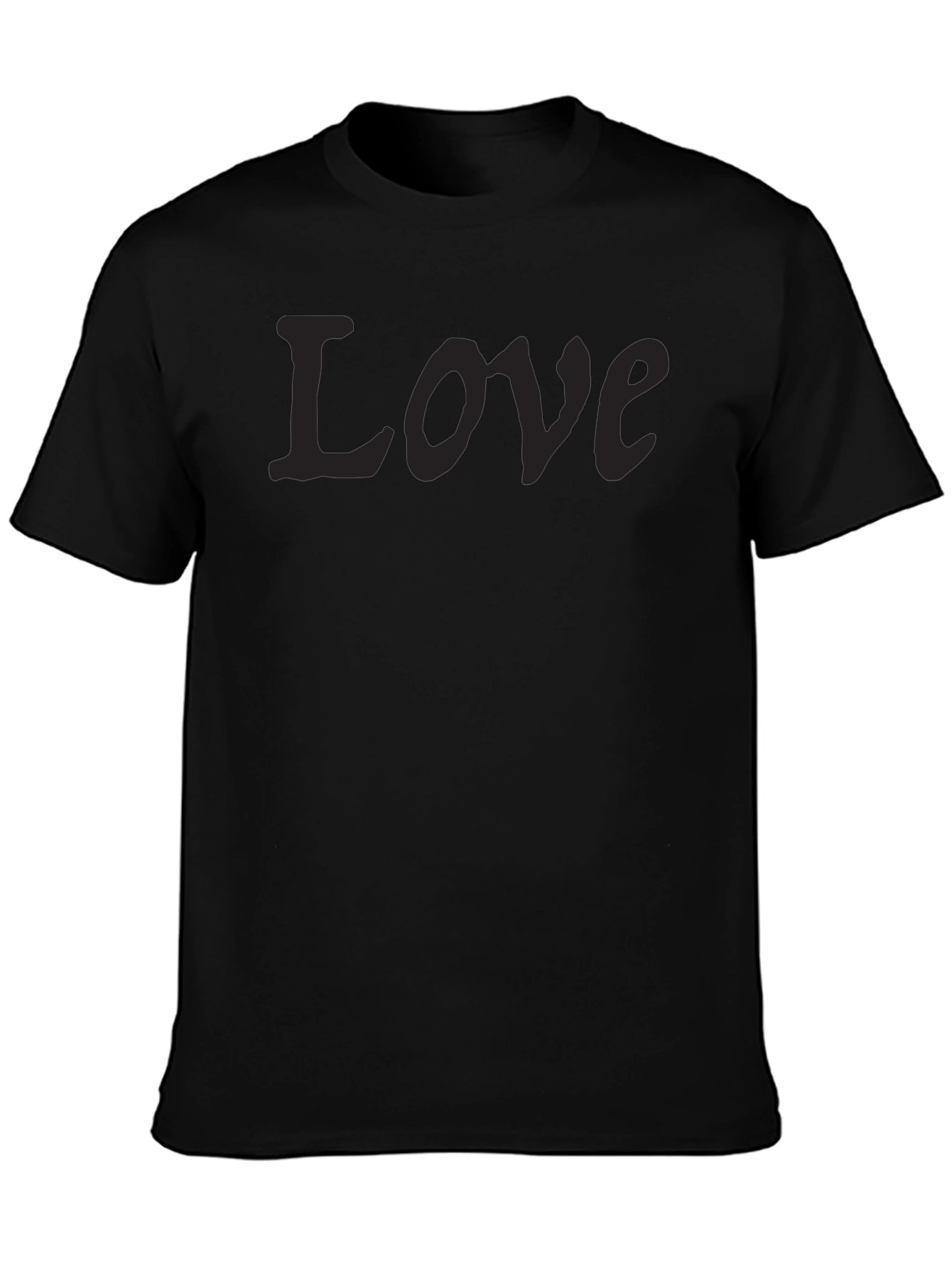 Love Graphic Black T-Shirt for Men