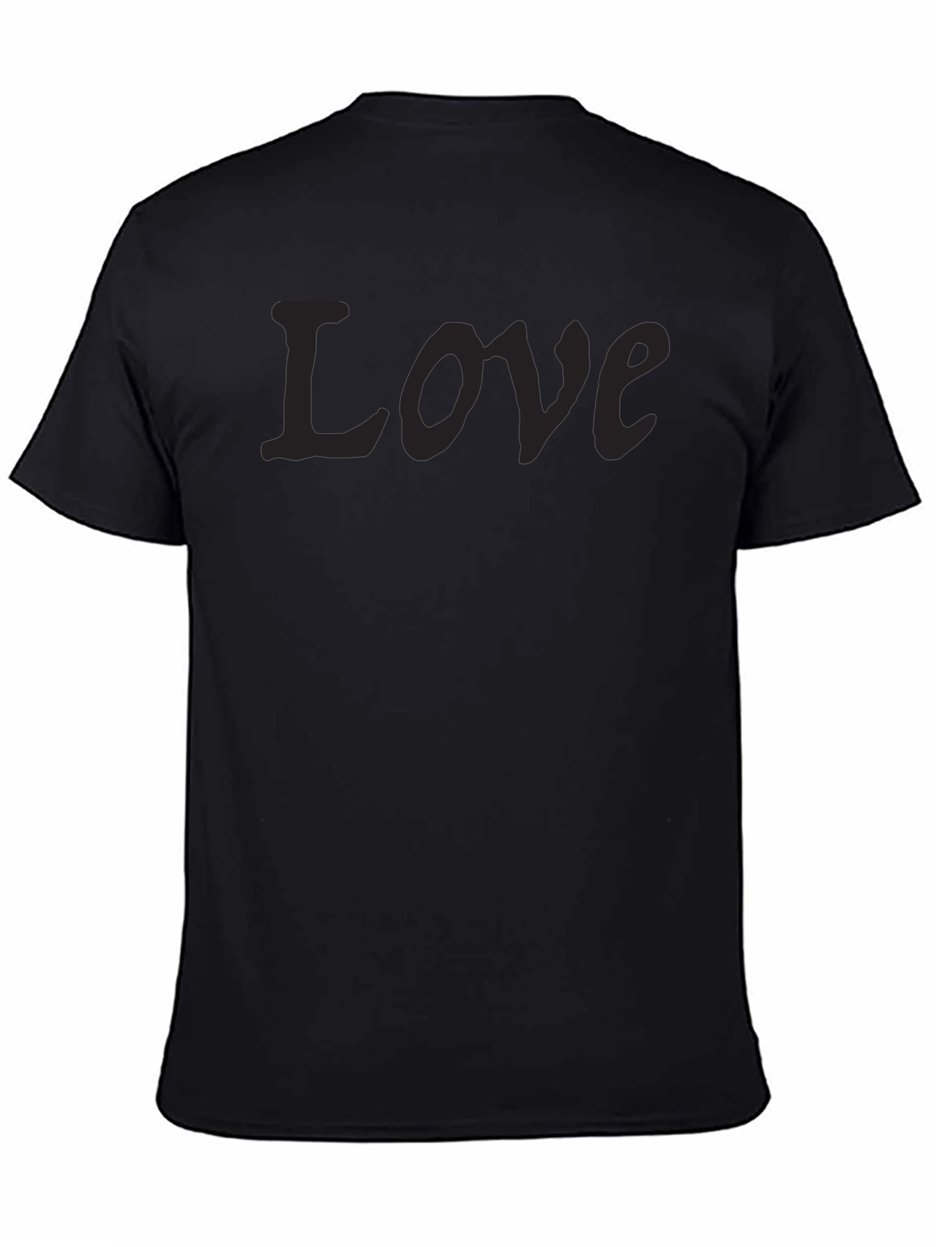 Love Graphic Black T-Shirt for Men