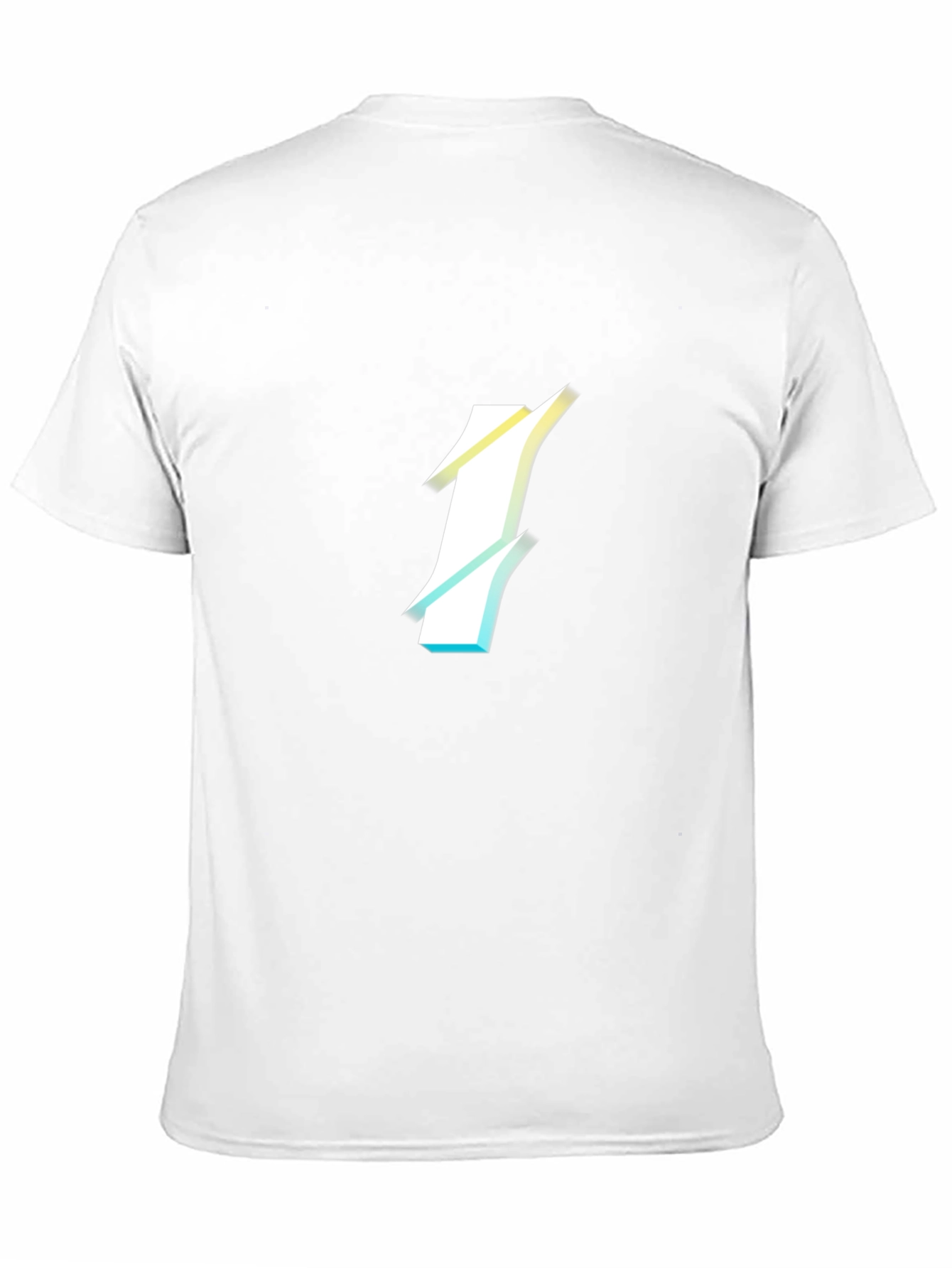 Stylish Black T-Shirt with Gradient Number One Graphic