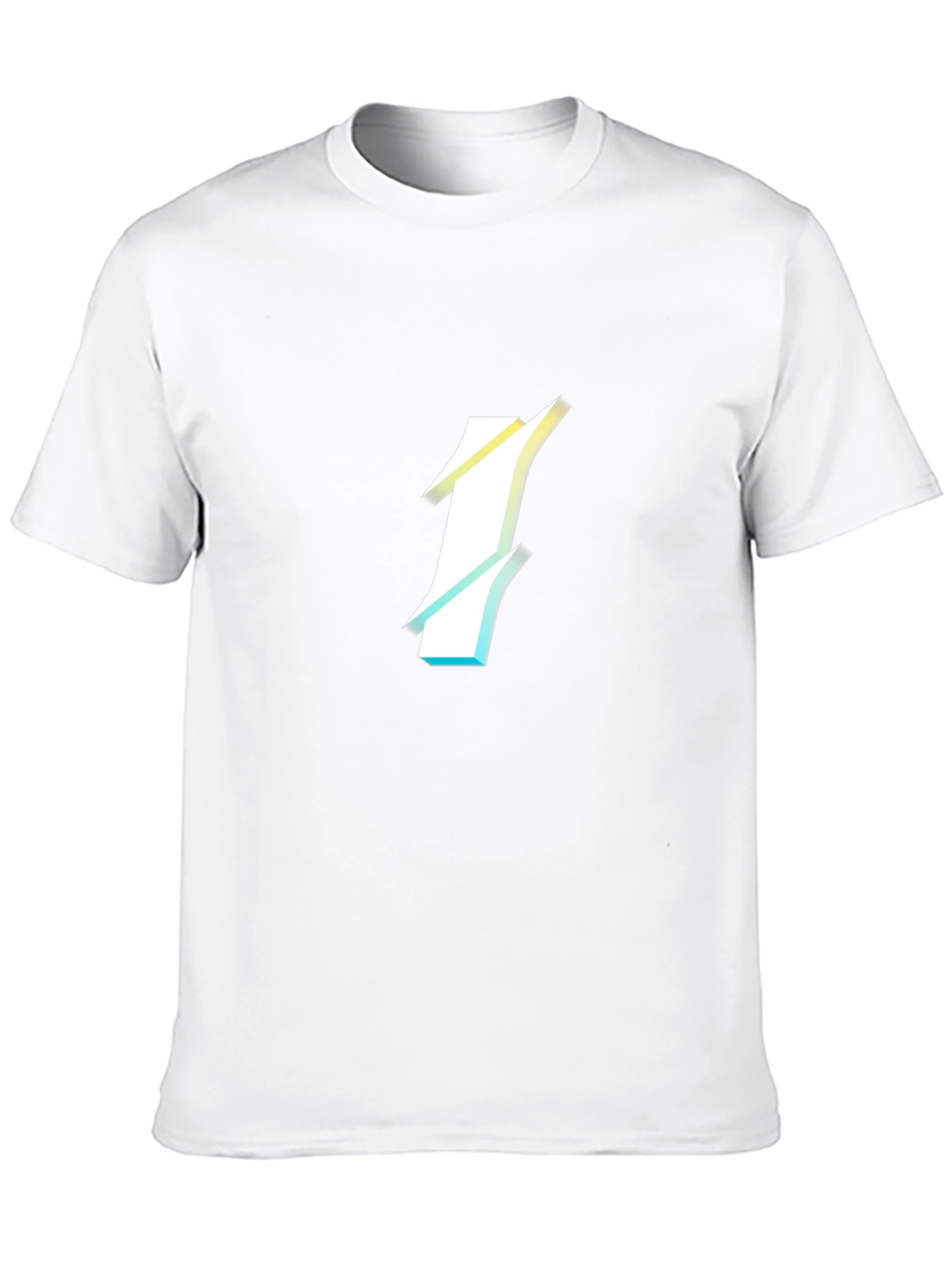 Stylish Black T-Shirt with Gradient Number One Graphic