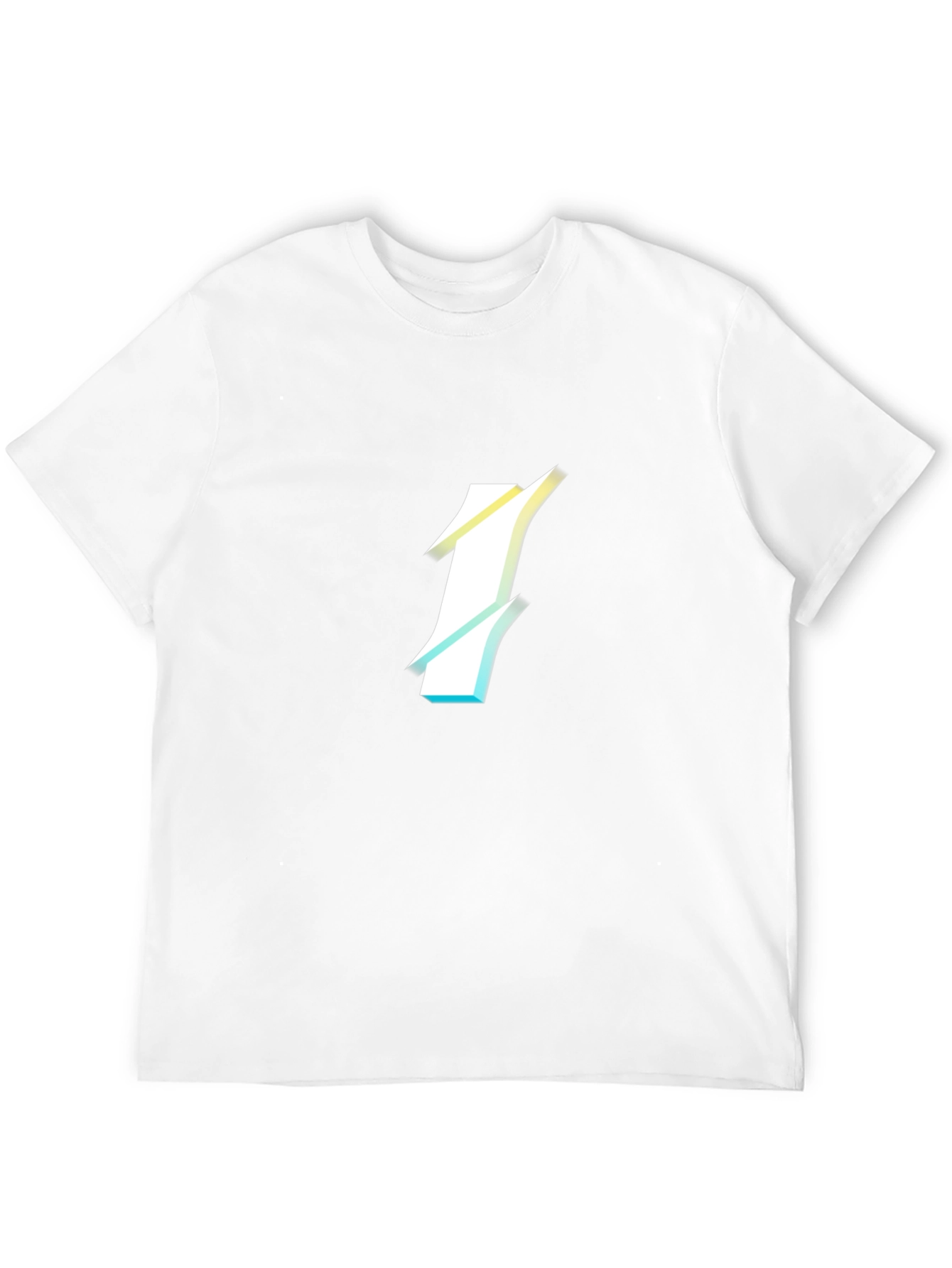 Stylish Black T-Shirt with Gradient Number One Graphic