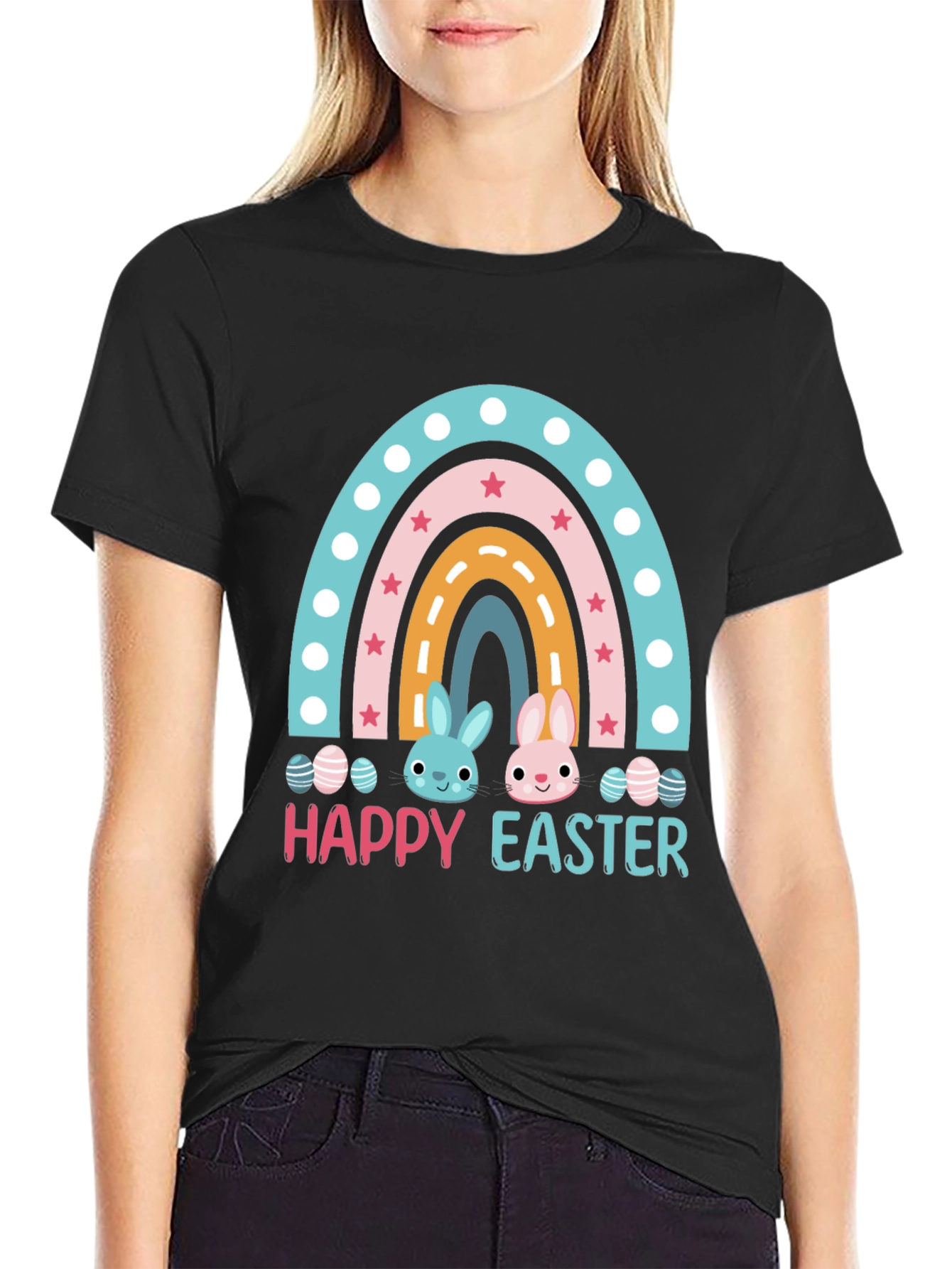 Happy Easter Rainbow Bunny T-Shirt