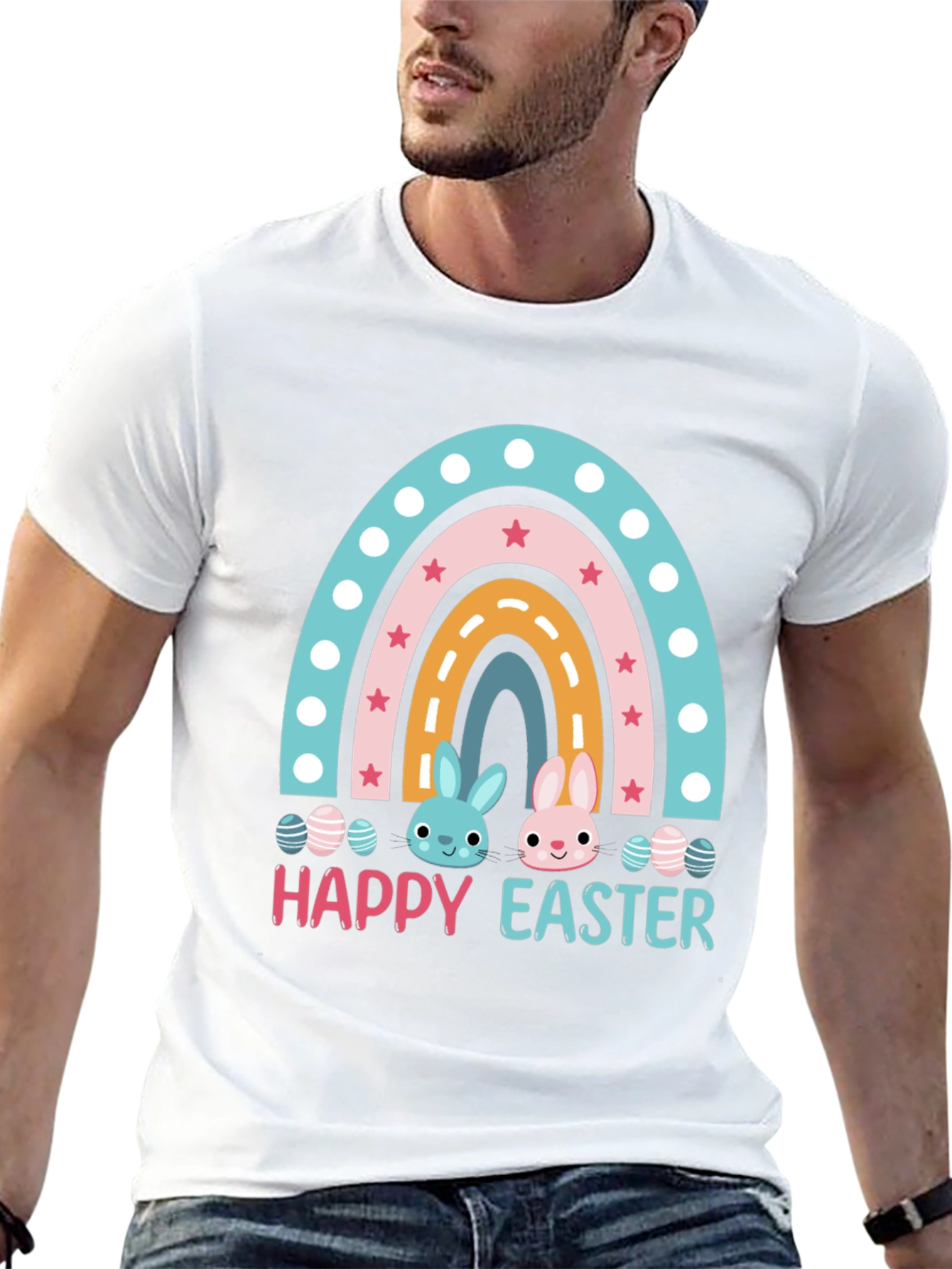 Happy Easter Rainbow Bunny T-Shirt