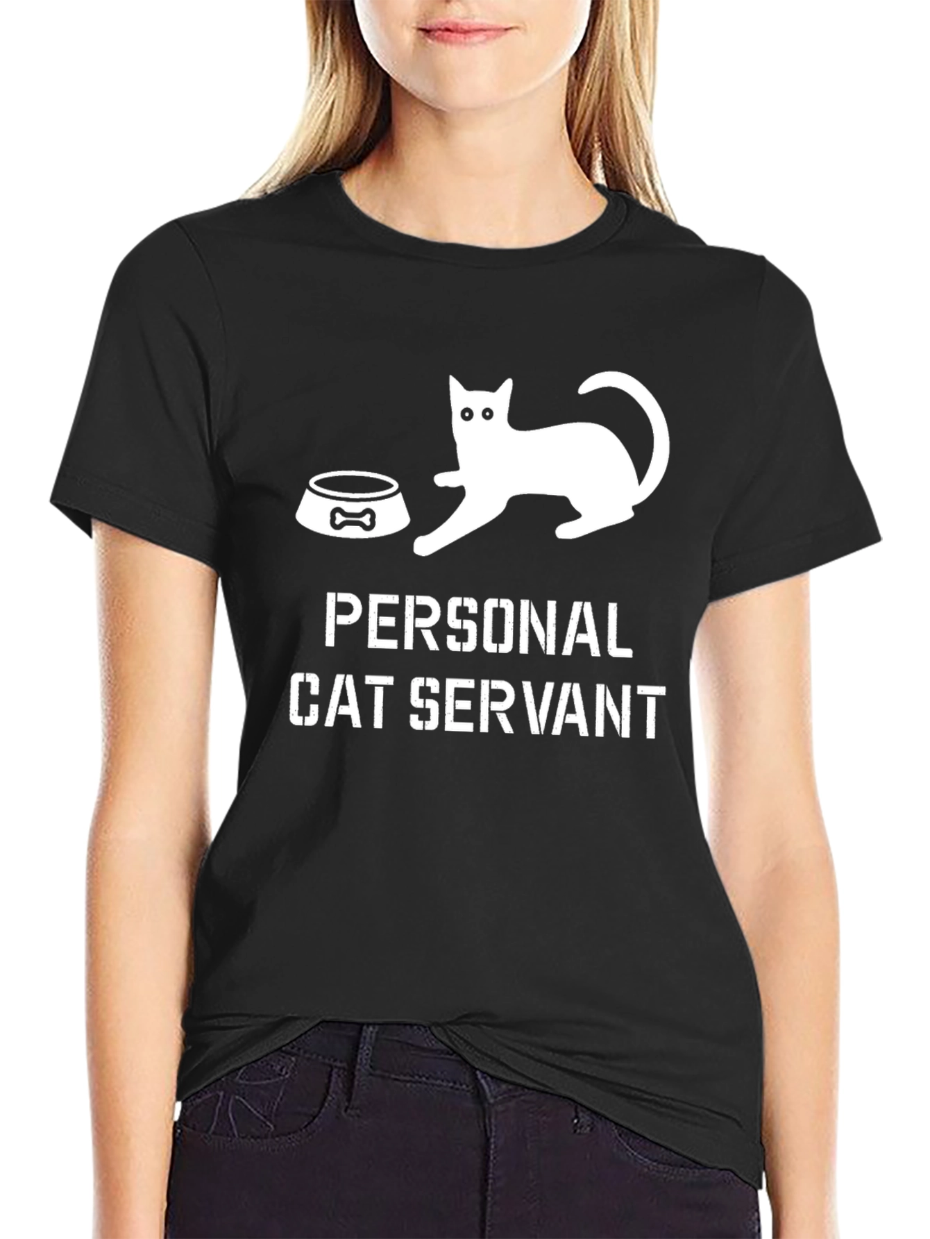 Personal Cat Servant T-Shirt - Funny Cat Lover Tee