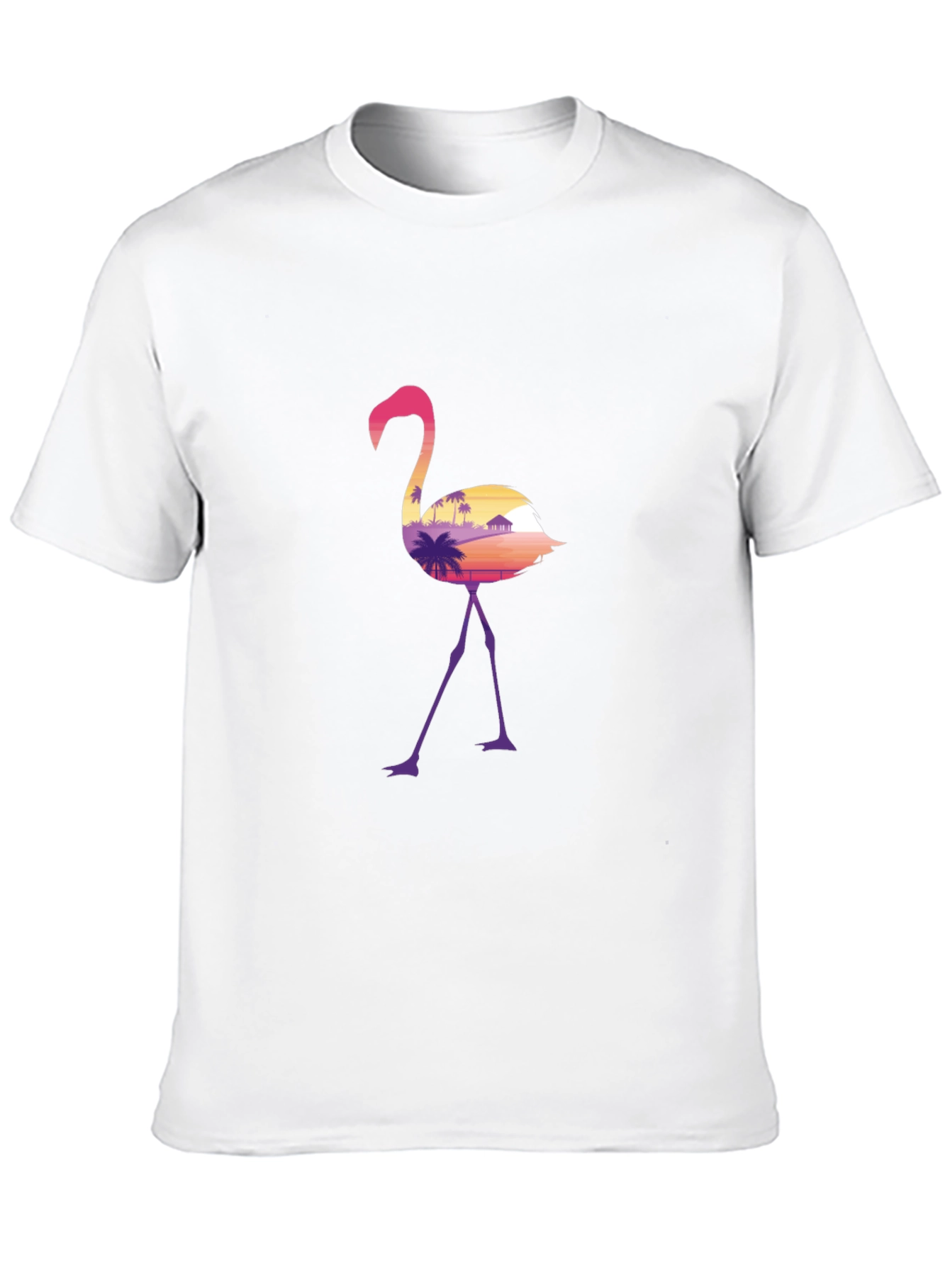Flamingo Sunset Graphic T-Shirt