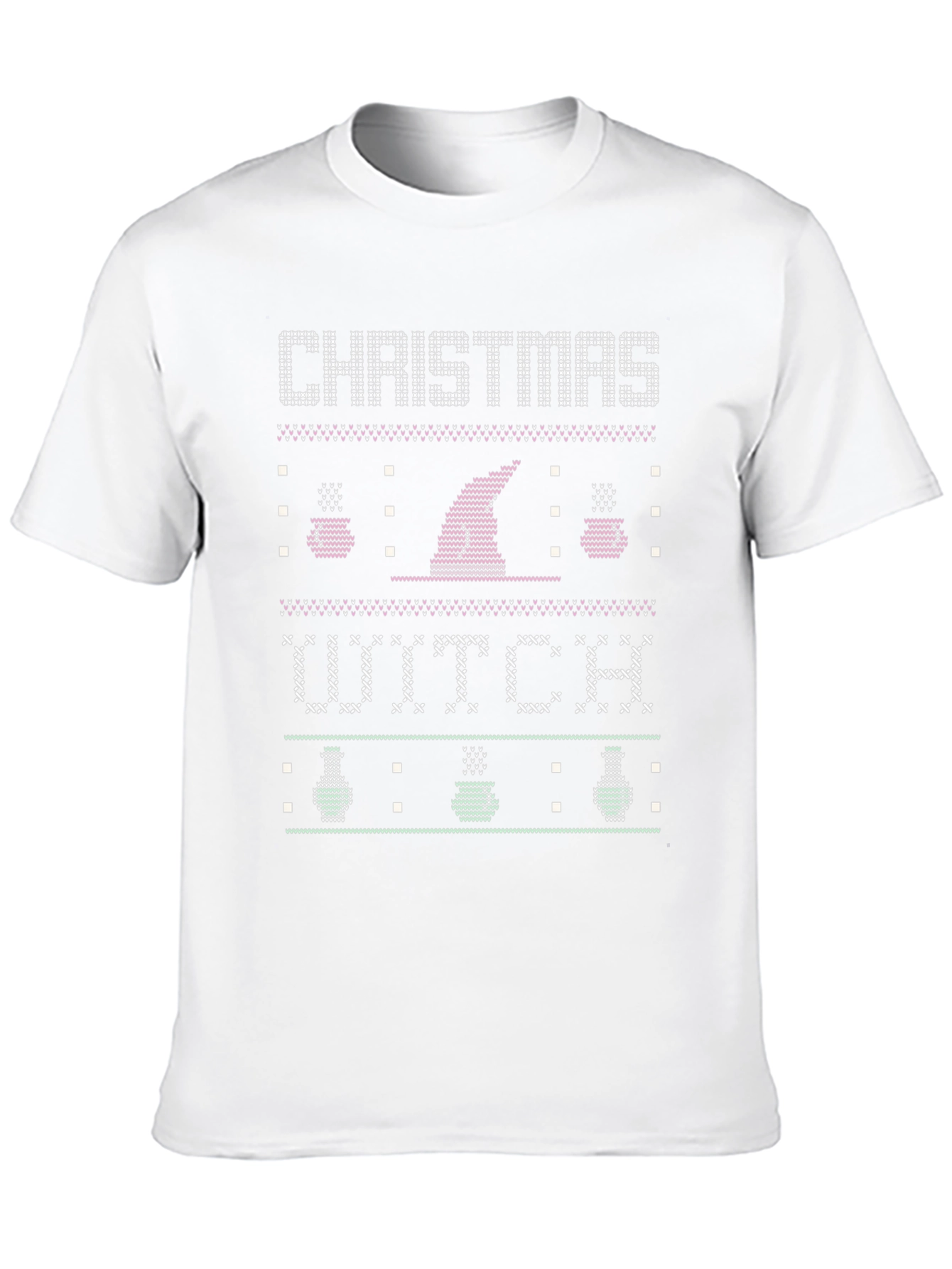 Christmas Witch Ugly Sweater Style Graphic Tee