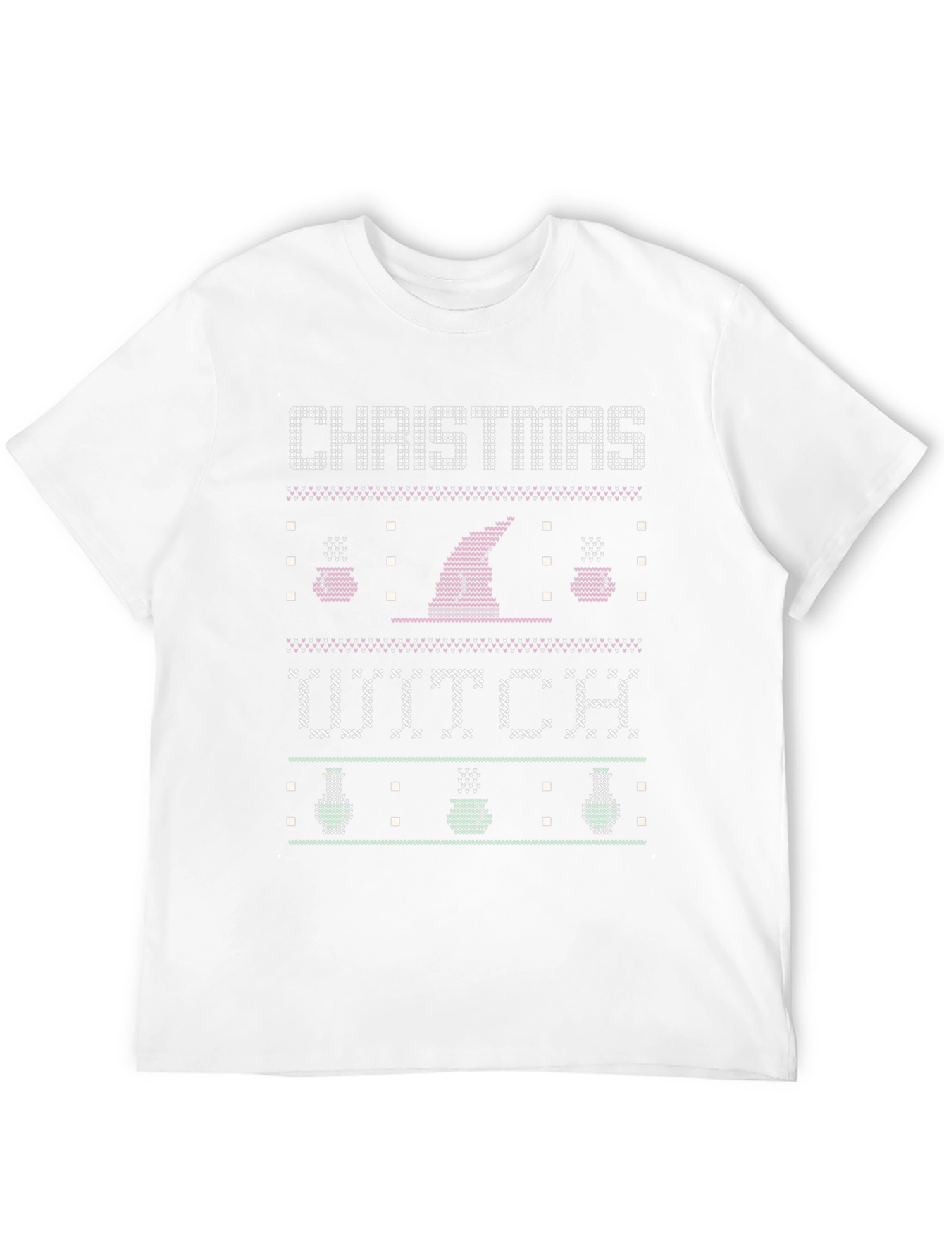 Christmas Witch Ugly Sweater Style Graphic Tee