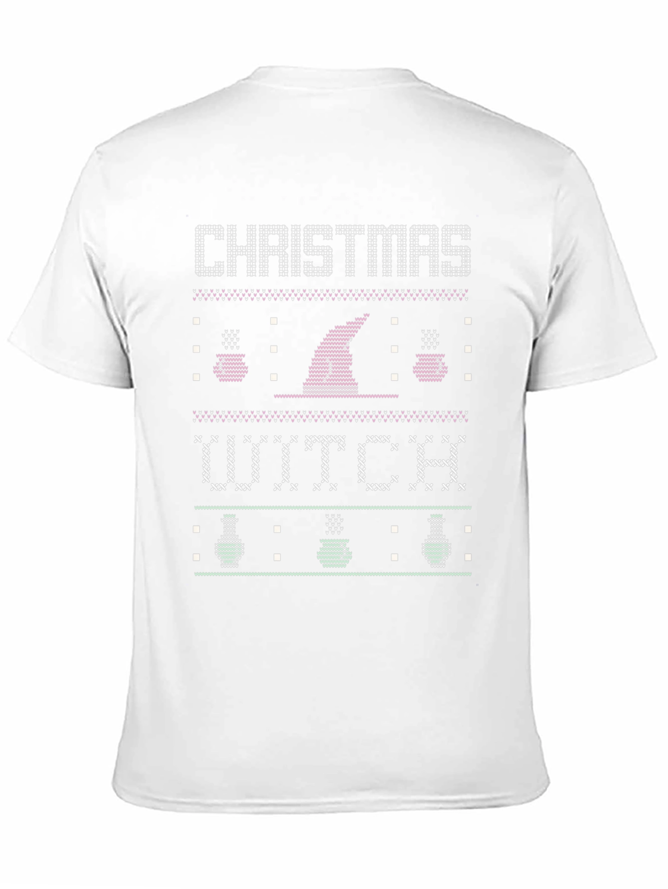 Christmas Witch Ugly Sweater Style Graphic Tee