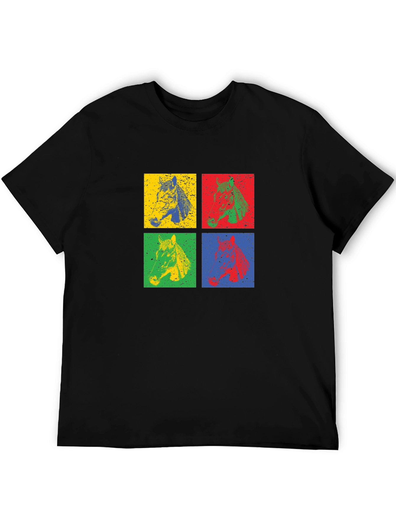 Retro Horse Graphic Tee - Black